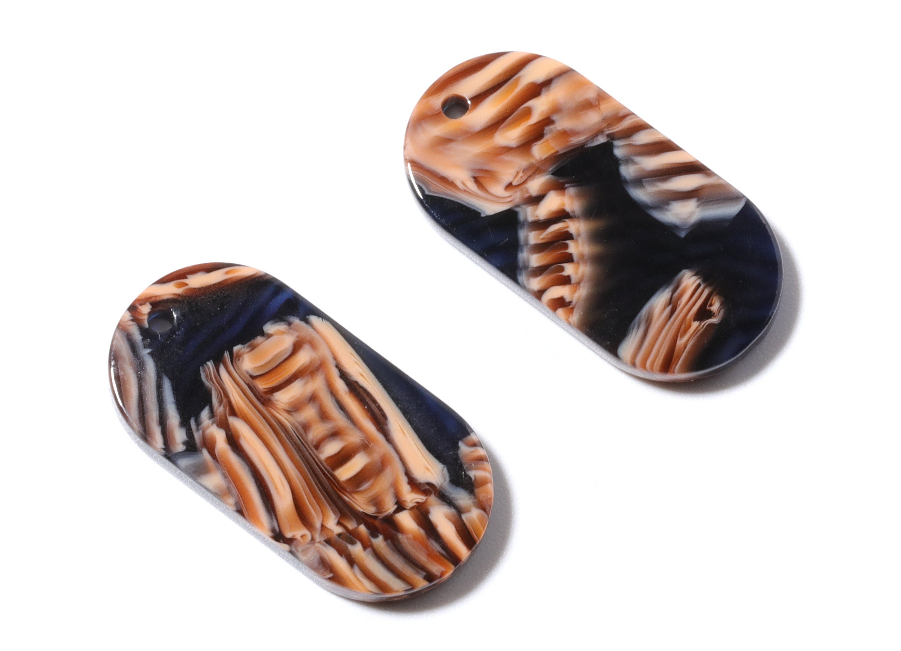 Acetate Oval Earring Charms - Oval Shaped Pendant - Earring Findings - Jewelry Supplies - Color Code: A104 - 26.65x13.9x2.63mm - AC1156P - DOMEDBAZAAR