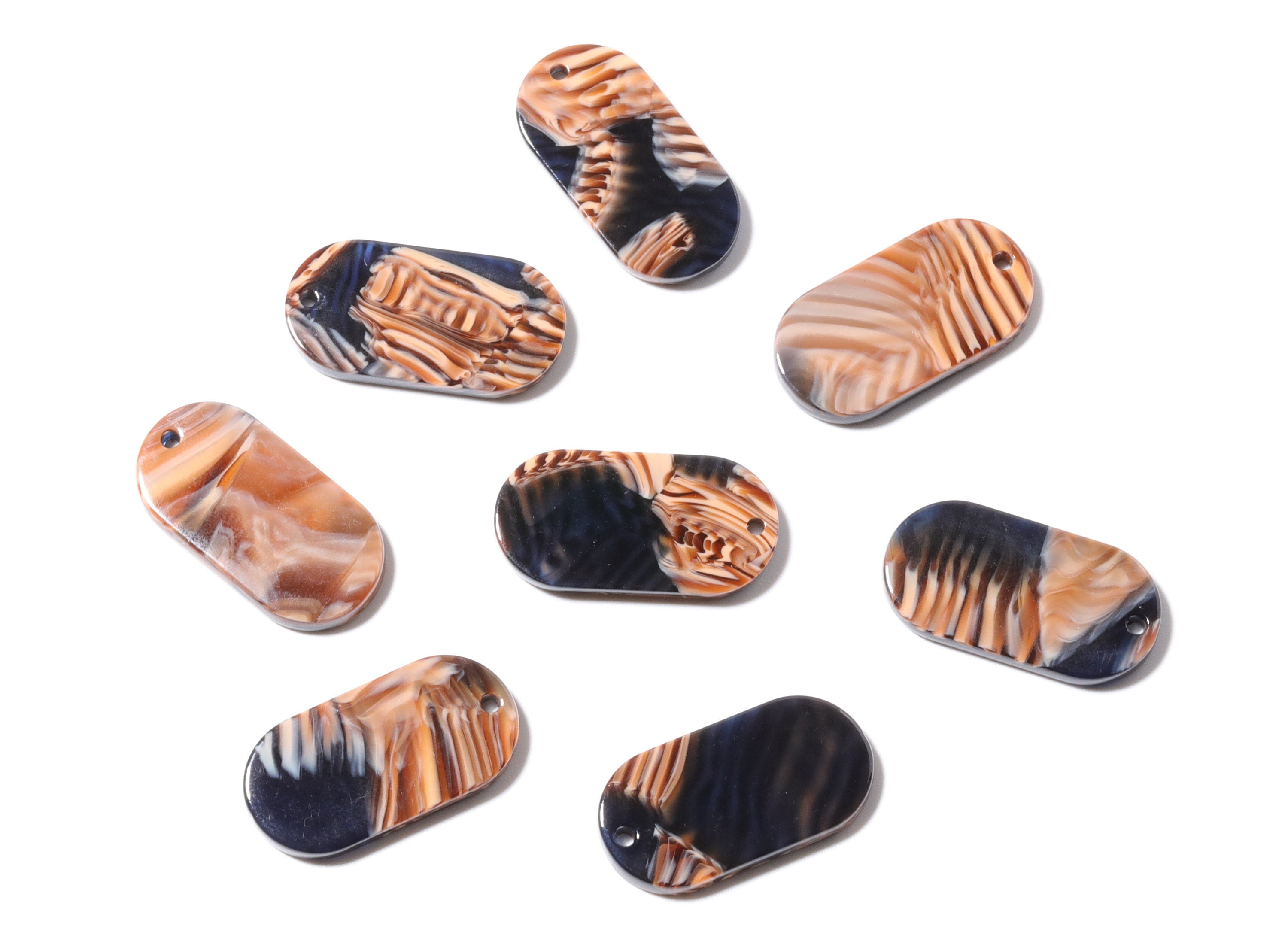 Acetate Oval Earring Charms - Oval Shaped Pendant - Earring Findings - Jewelry Supplies - Color Code: A104 - 26.65x13.9x2.63mm - AC1156P - DOMEDBAZAAR