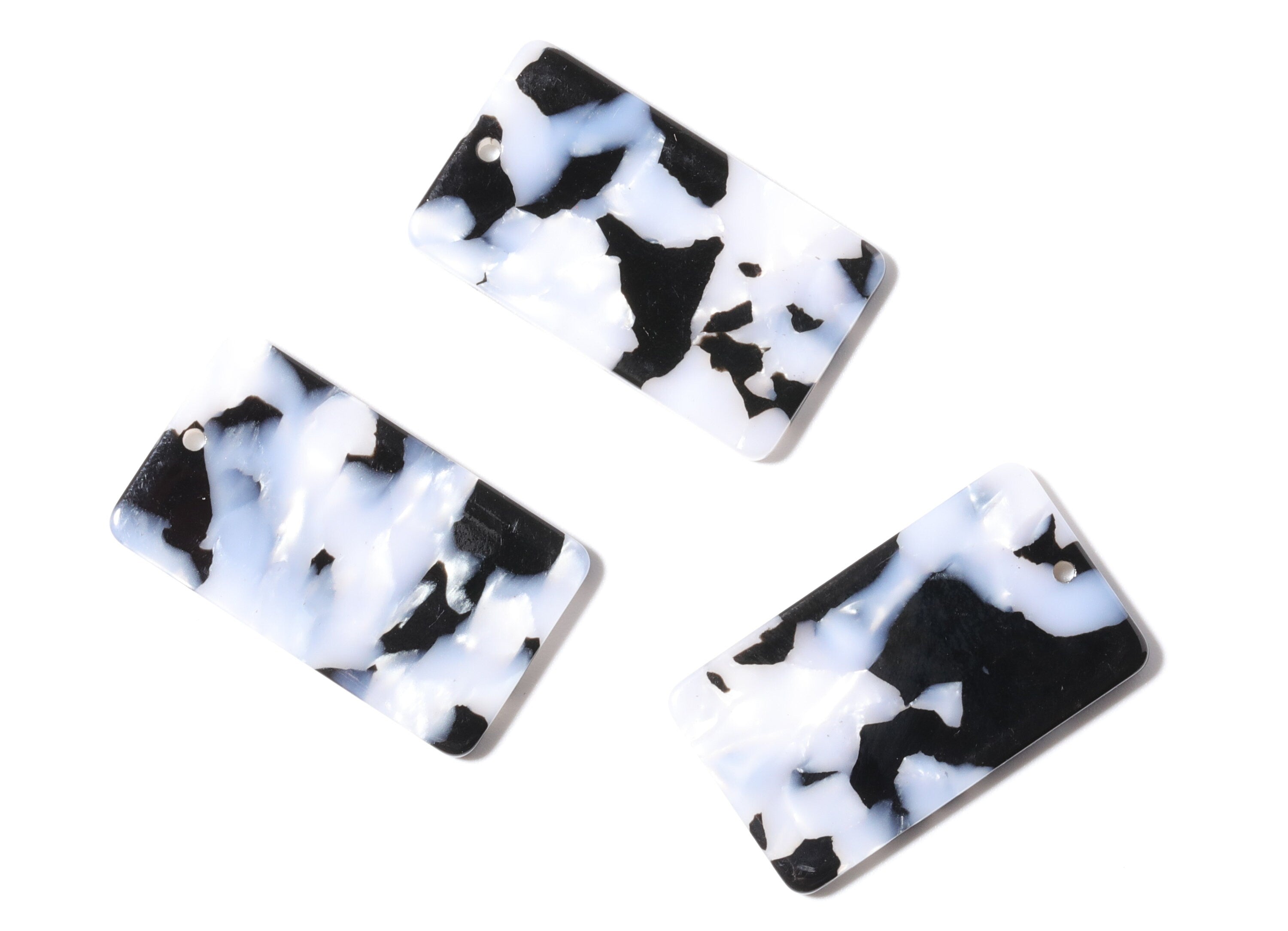 Acetate Rectangle Earring Charms - Rectangle Pendant - Earring Findings - Jewelry Supplies - Color Code: A15 - 33.73x19.46x2.65mm- AC1217C - DOMEDBAZAAR