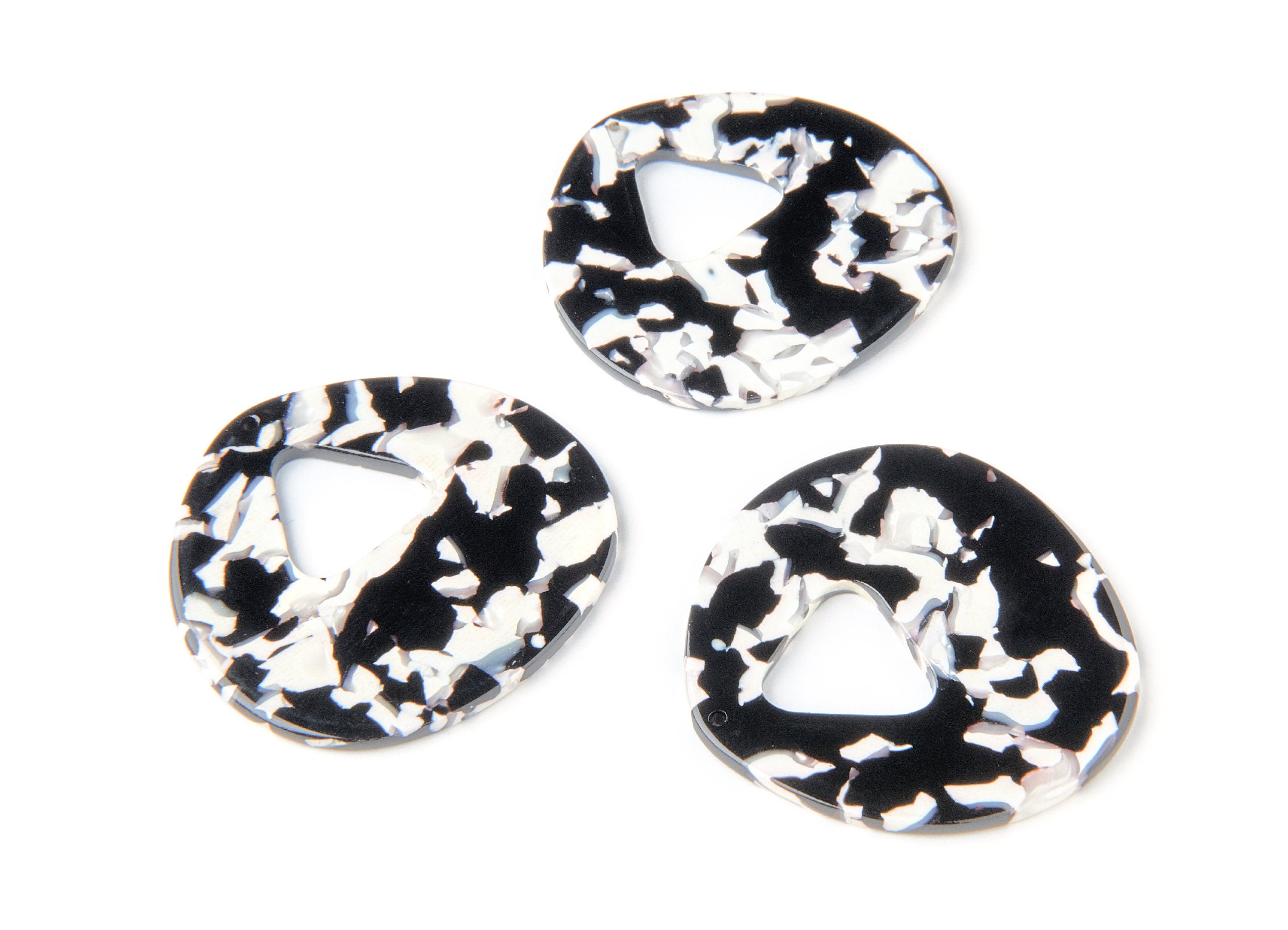 Acetate Unique Earring Charms - Unique Shaped Pendant - Earring Findings - Jewelry Supplies - Color Code: A17 - 47.2x48.7x2.54mm - AC1200E - DOMEDBAZAAR