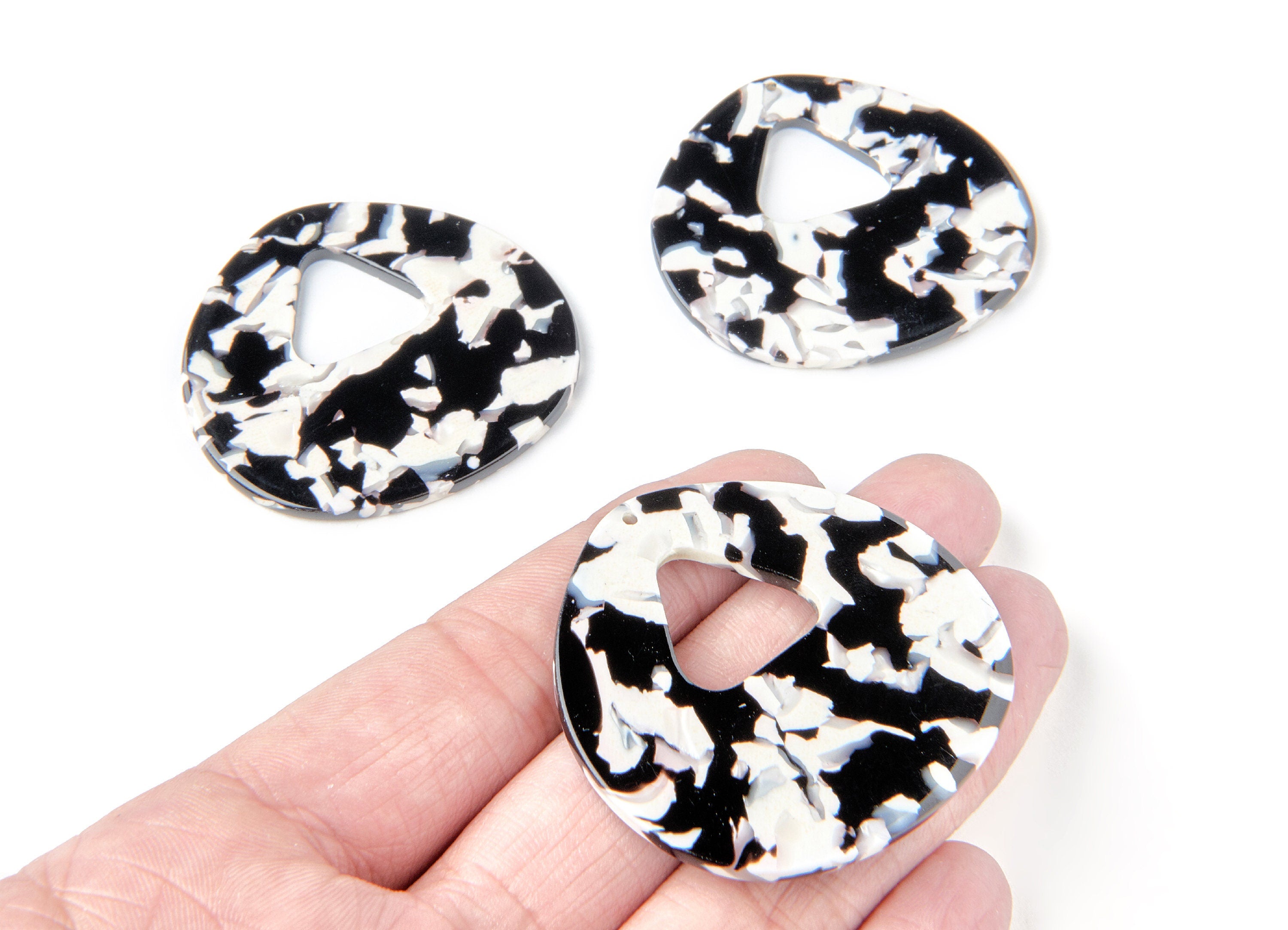 Acetate Unique Earring Charms - Unique Shaped Pendant - Earring Findings - Jewelry Supplies - Color Code: A17 - 47.2x48.7x2.54mm - AC1200E - DOMEDBAZAAR