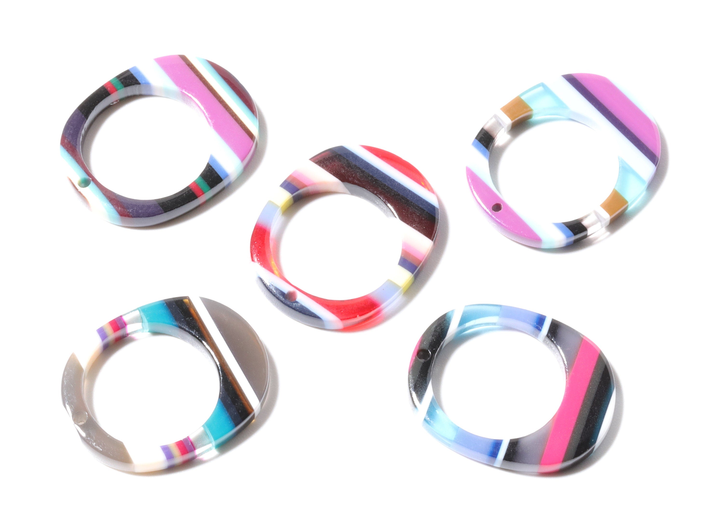 Acetate Oval Earring Charms - Acrylic Oval Pendant - Earring Findings - Jewelry Supplies - 21.97x17.8x2.5mm - AC1206A - DOMEDBAZAAR