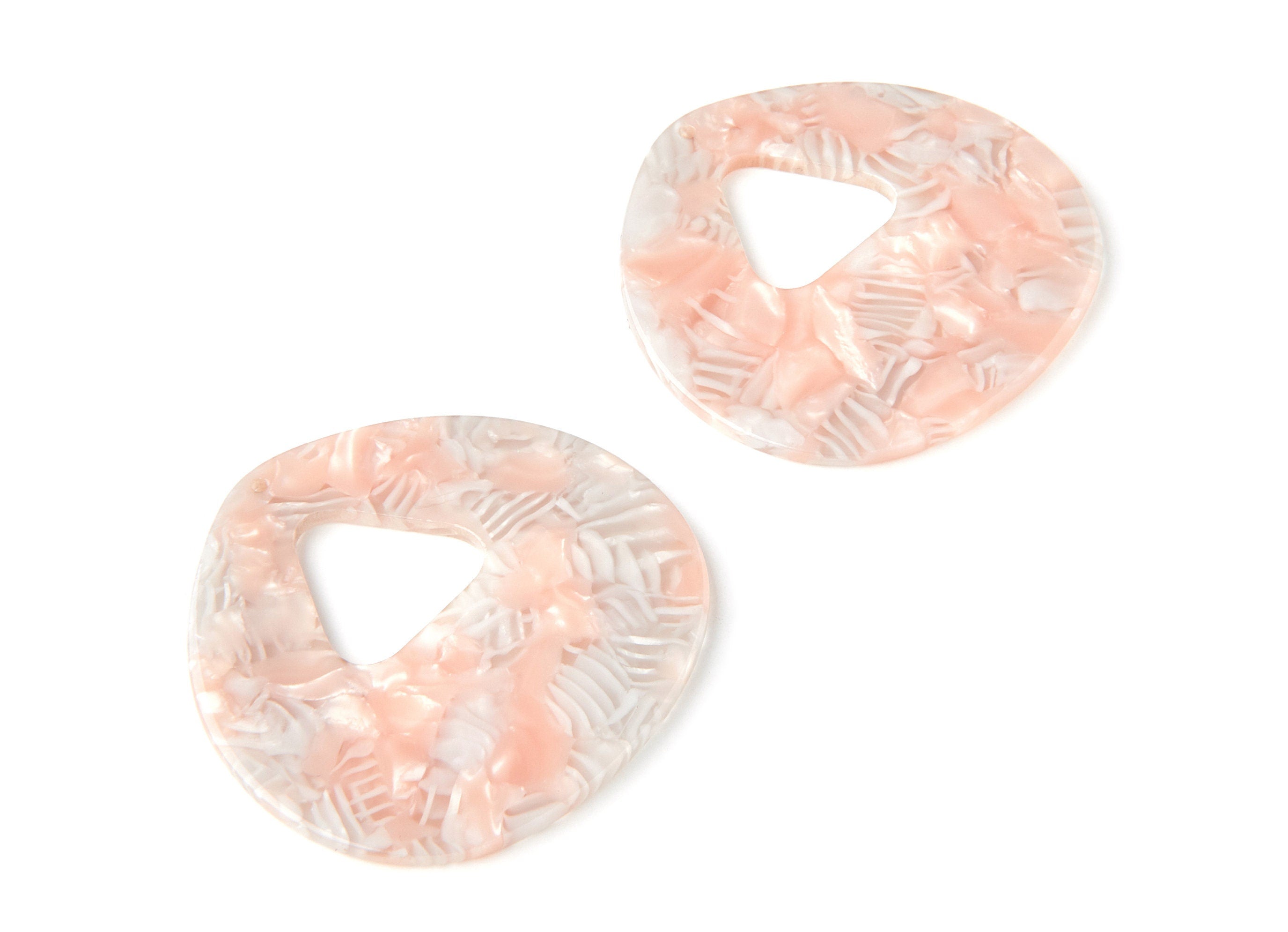 Acetate Unique Earring Charms - Acrylic Unique Pendant - Earring Findings - Jewelry Supplies - Color Code: A84 - 47.2x48.7x2.54mm - AC1200C - DOMEDBAZAAR