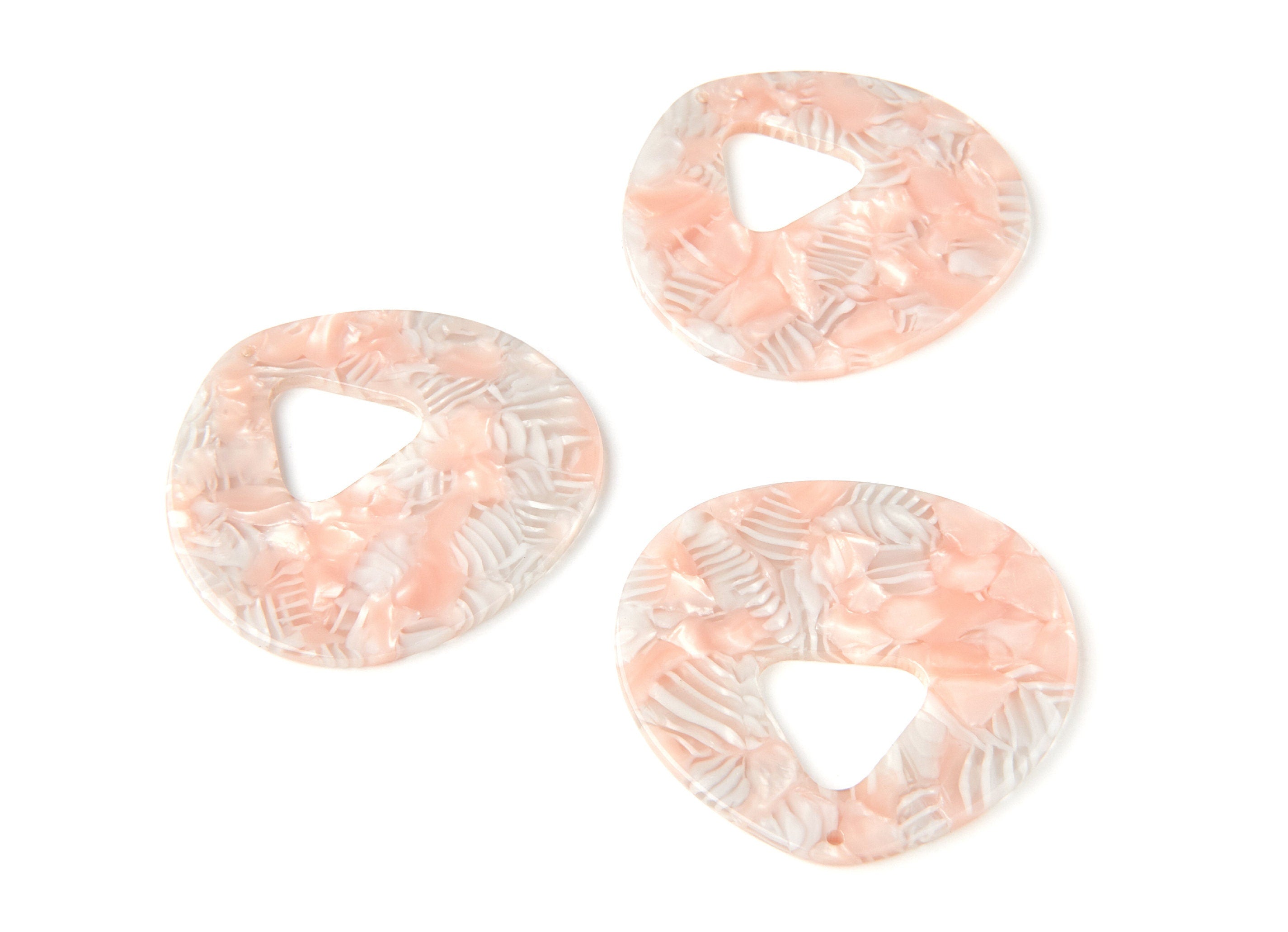 Acetate Unique Earring Charms - Acrylic Unique Pendant - Earring Findings - Jewelry Supplies - Color Code: A84 - 47.2x48.7x2.54mm - AC1200C - DOMEDBAZAAR