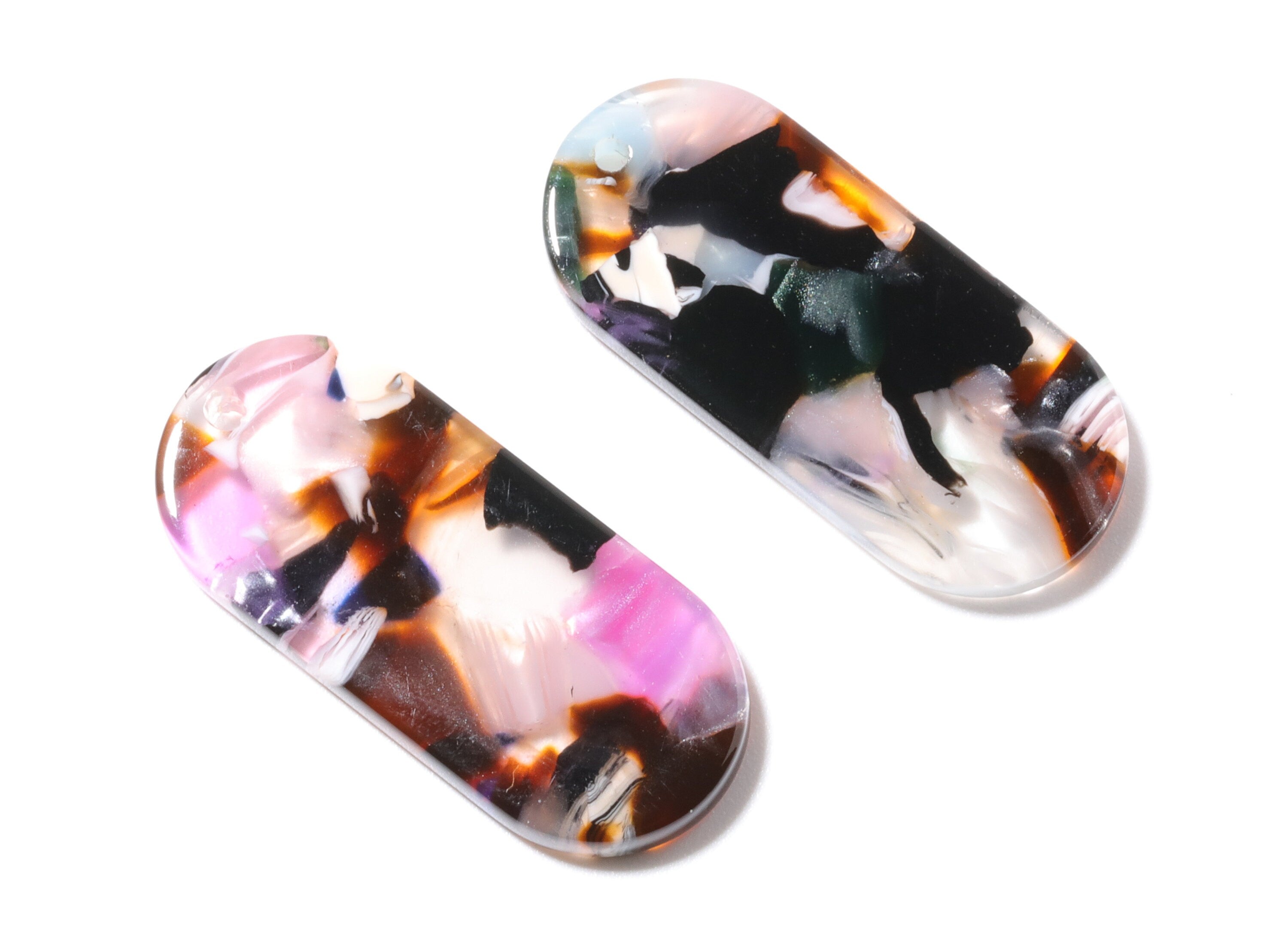 Acetate Oval Charms - Oval Earrings and Pendant - Earring Findings - Jewelry Supplys - Color Code: A11 - 30.65x13.76x2.66mm - AC1134M - DOMEDBAZAAR