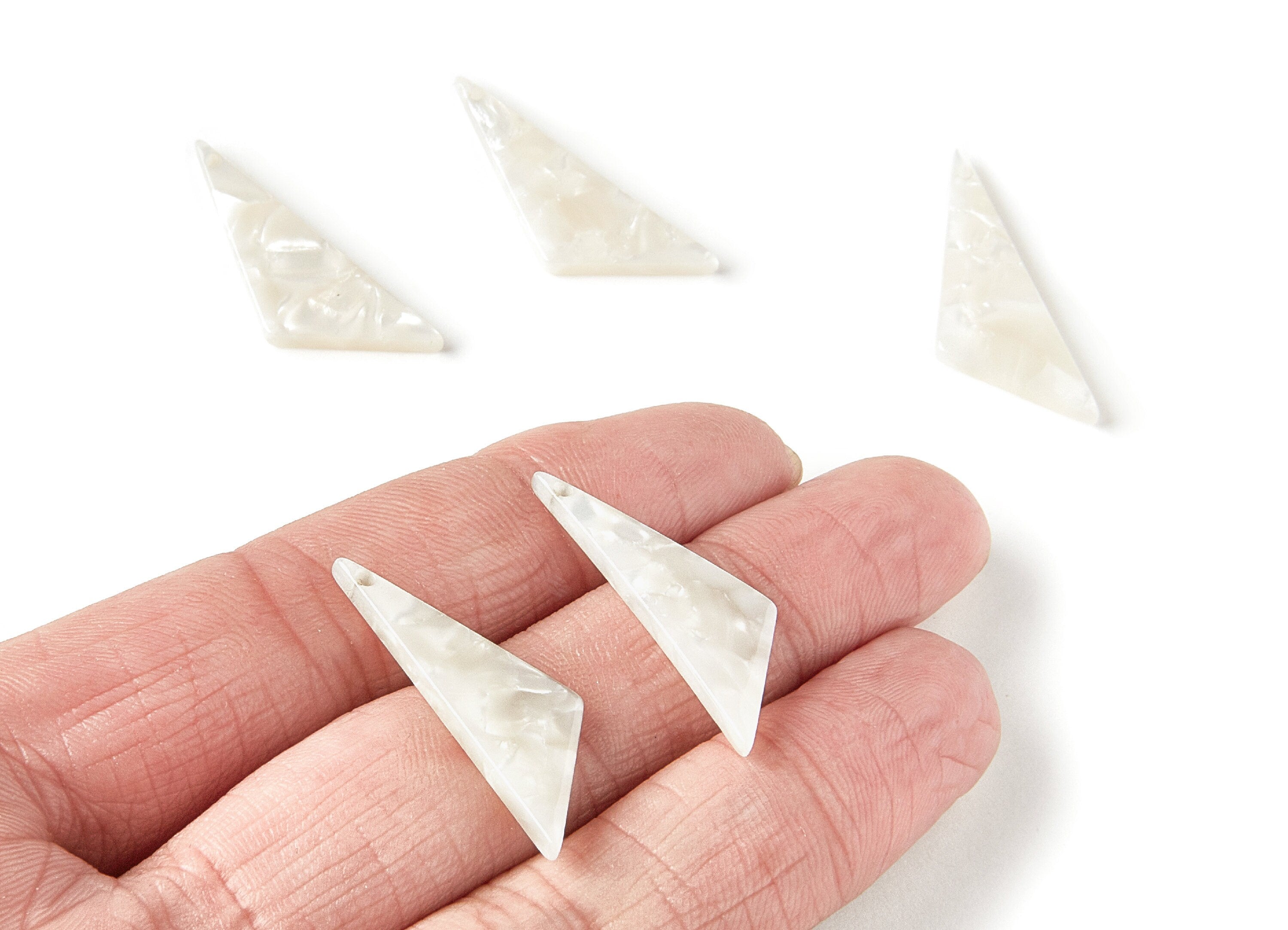 Acetate Triangle Charms - Triangle Earrings and Pendant - Earring Findings - Jewelry Supplies - Color Code: A30 - 31x11mm - AC1027E - DOMEDBAZAAR