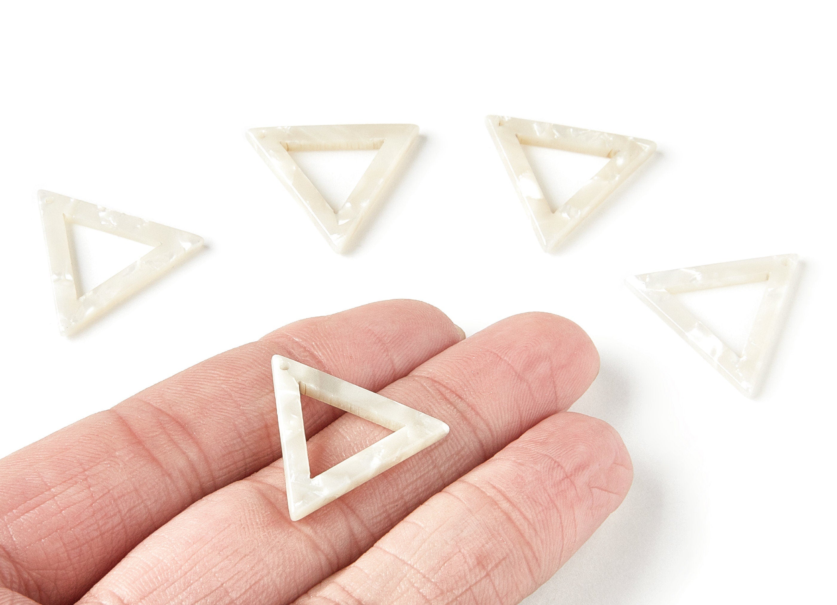 Acetate Triangle Charms - Triangle Earrings and Pendant - Earring Findings - Jewelry Supplies - Color Code: A30 - 22x25x2.5mm - AC1034C - DOMEDBAZAAR