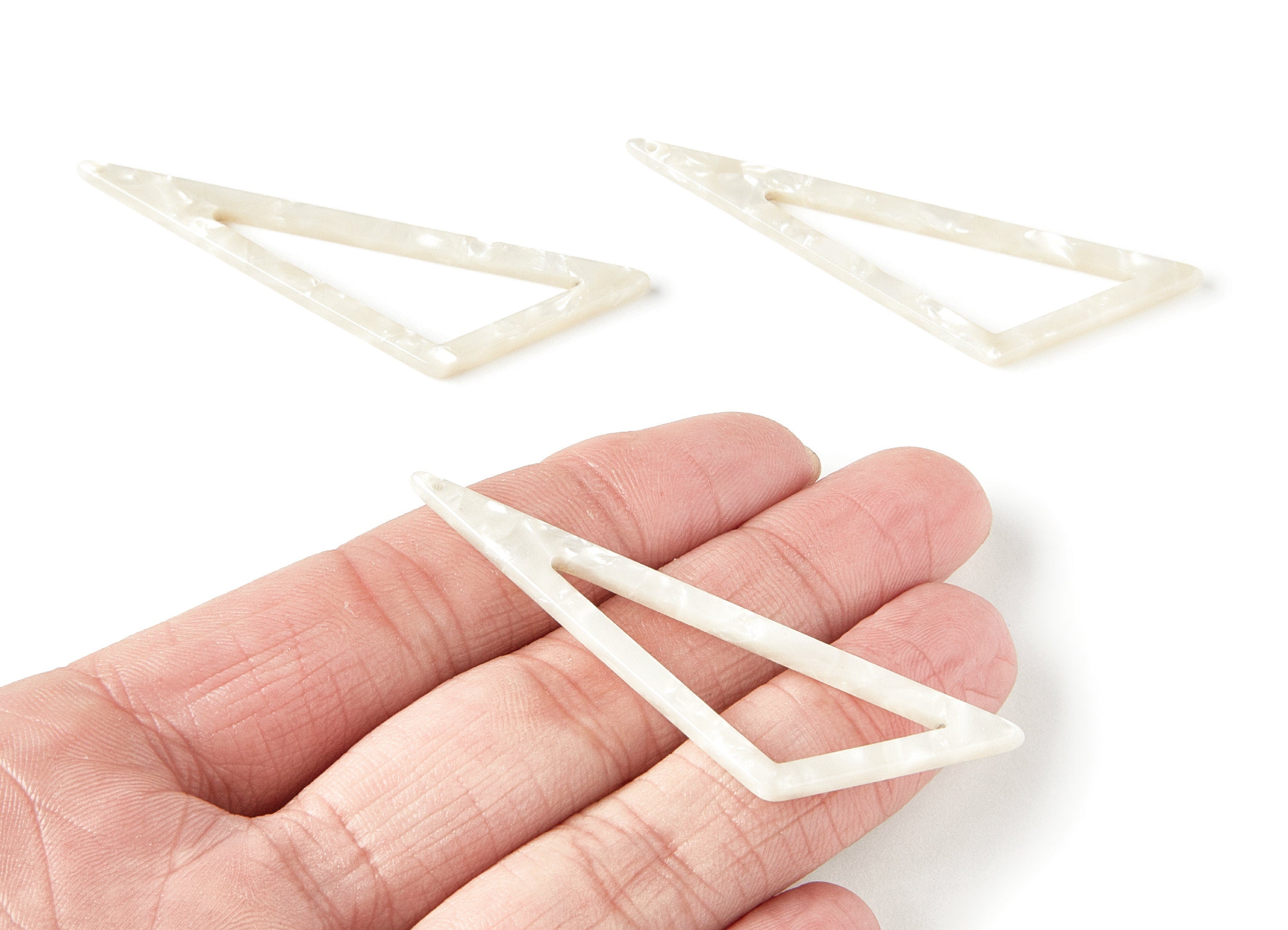 Acetate Triangle Charms - Triangle Earrings and Pendant - Earring Findings - Jewelry Supplies - Color Code: A30 - 64x18x2.5mm - AC1040A - DOMEDBAZAAR
