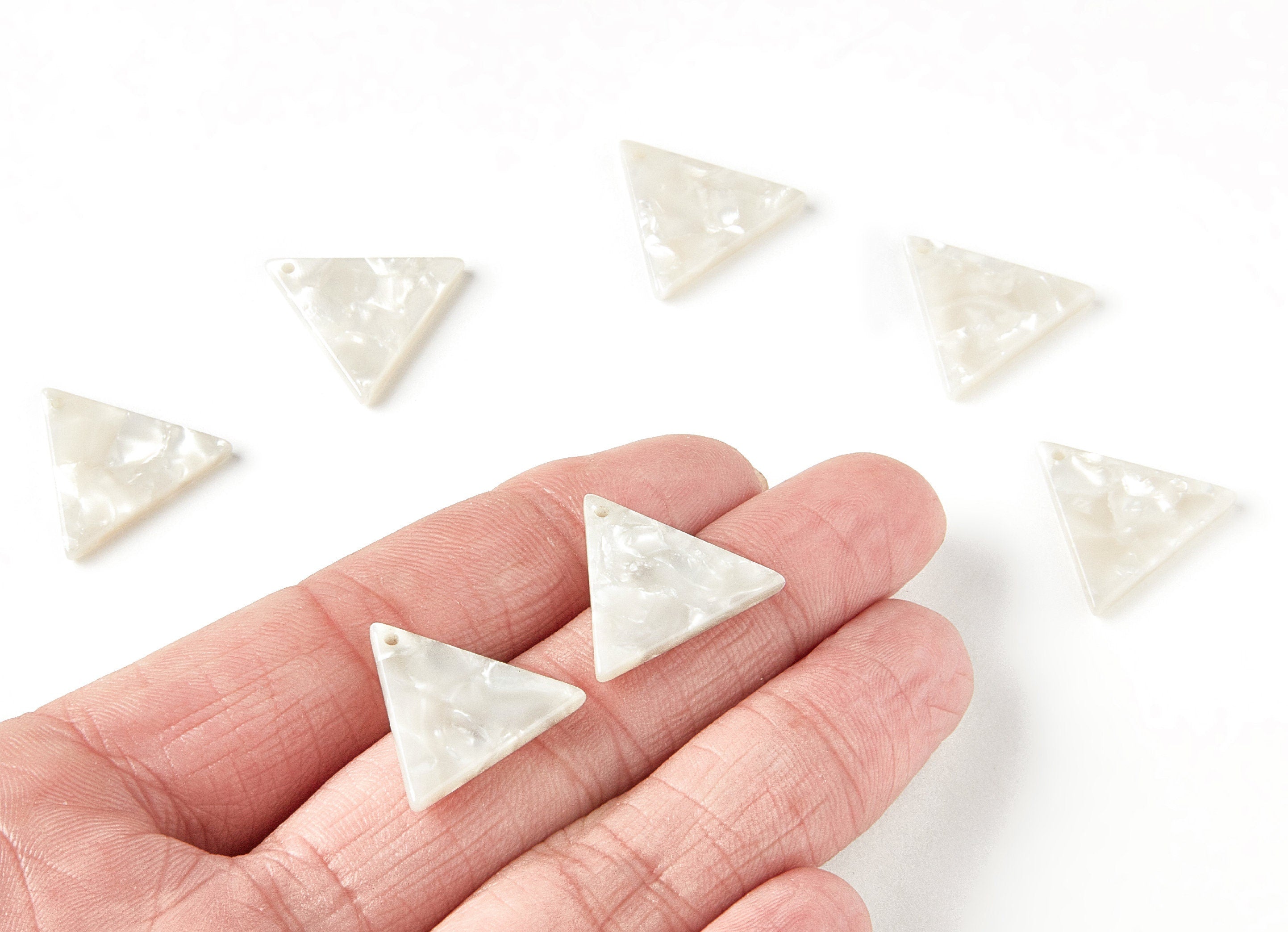 Acetate Triangle Charms - Triangle Earrings and Pendant - Earring Findings - Jewelry Supplies - 19x22x2.5mm - AC1042A - DOMEDBAZAAR