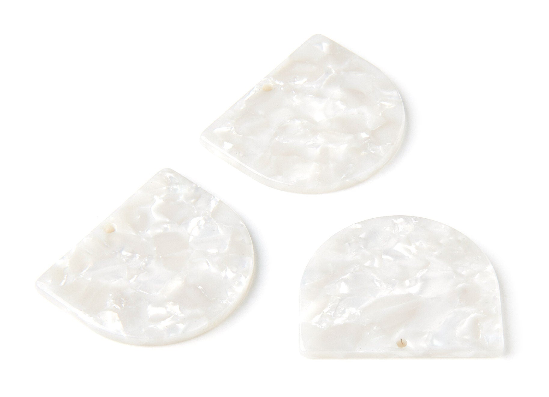 Acetate Acrylic Earring Charms One Hole - D Shaped Pendant- Acetate Tortoise Shell Charm - Color Code: A12 - 29.5x34.3x2.48mm - AC1094D - DOMEDBAZAAR