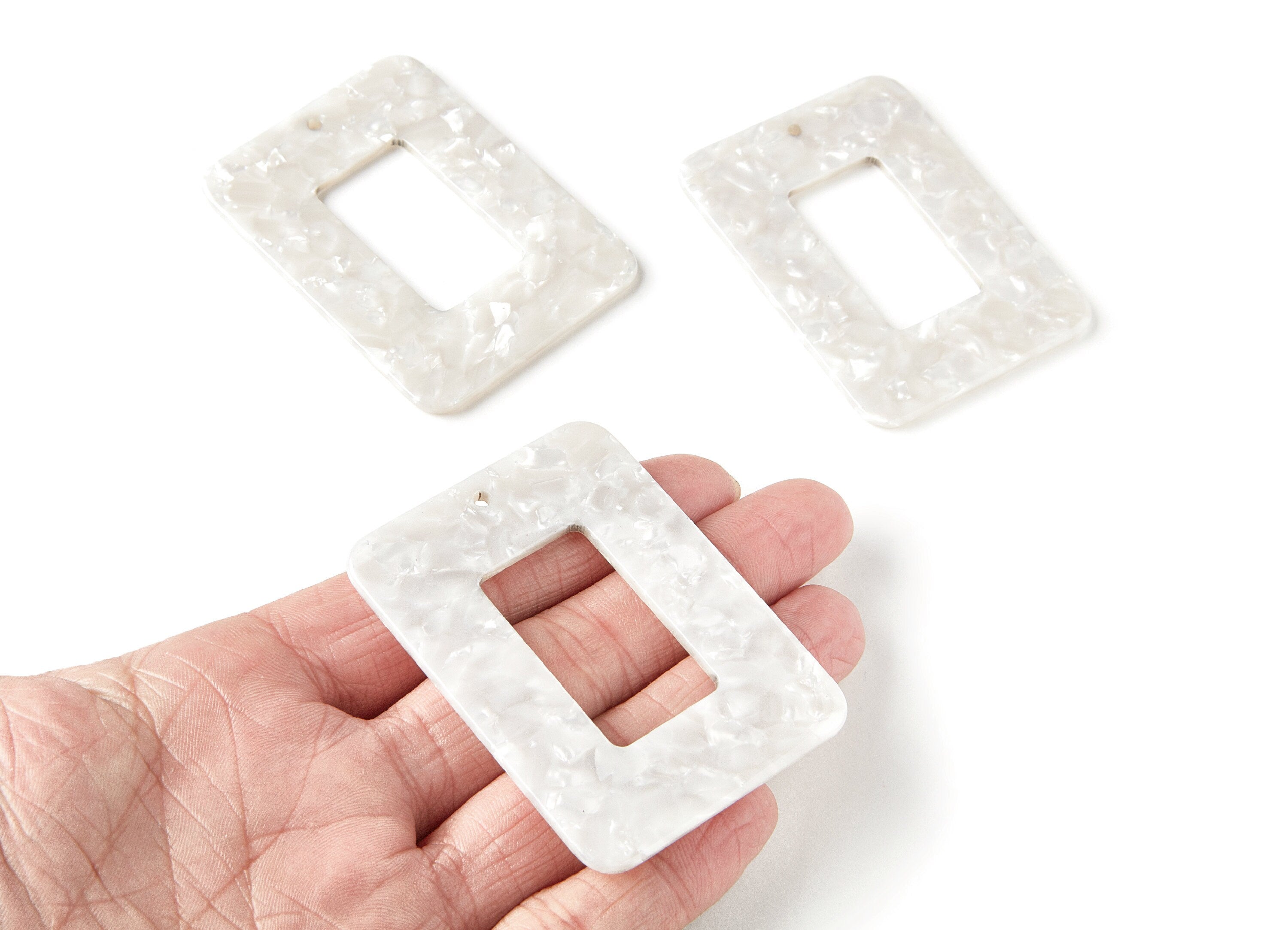 Acetate Rectangle Charms - Rectangle Earring and Pendant - Earring Findings - Jewelry Supplys - Color Code: A12 - 64.6x49.7x2.49mm - AC1106G - DOMEDBAZAAR