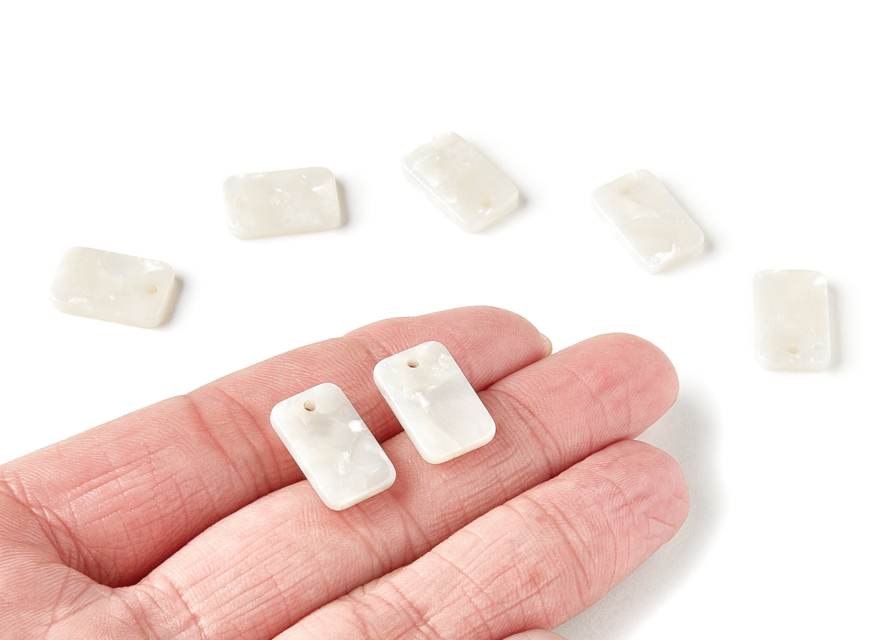 Acetate Rectangle Earring Charms - Rectangle Pendant - Earring Findings - Jewelry Supplies - Color Code: A32 - 16.9x10.9x2.7mm - AC1143B - DOMEDBAZAAR