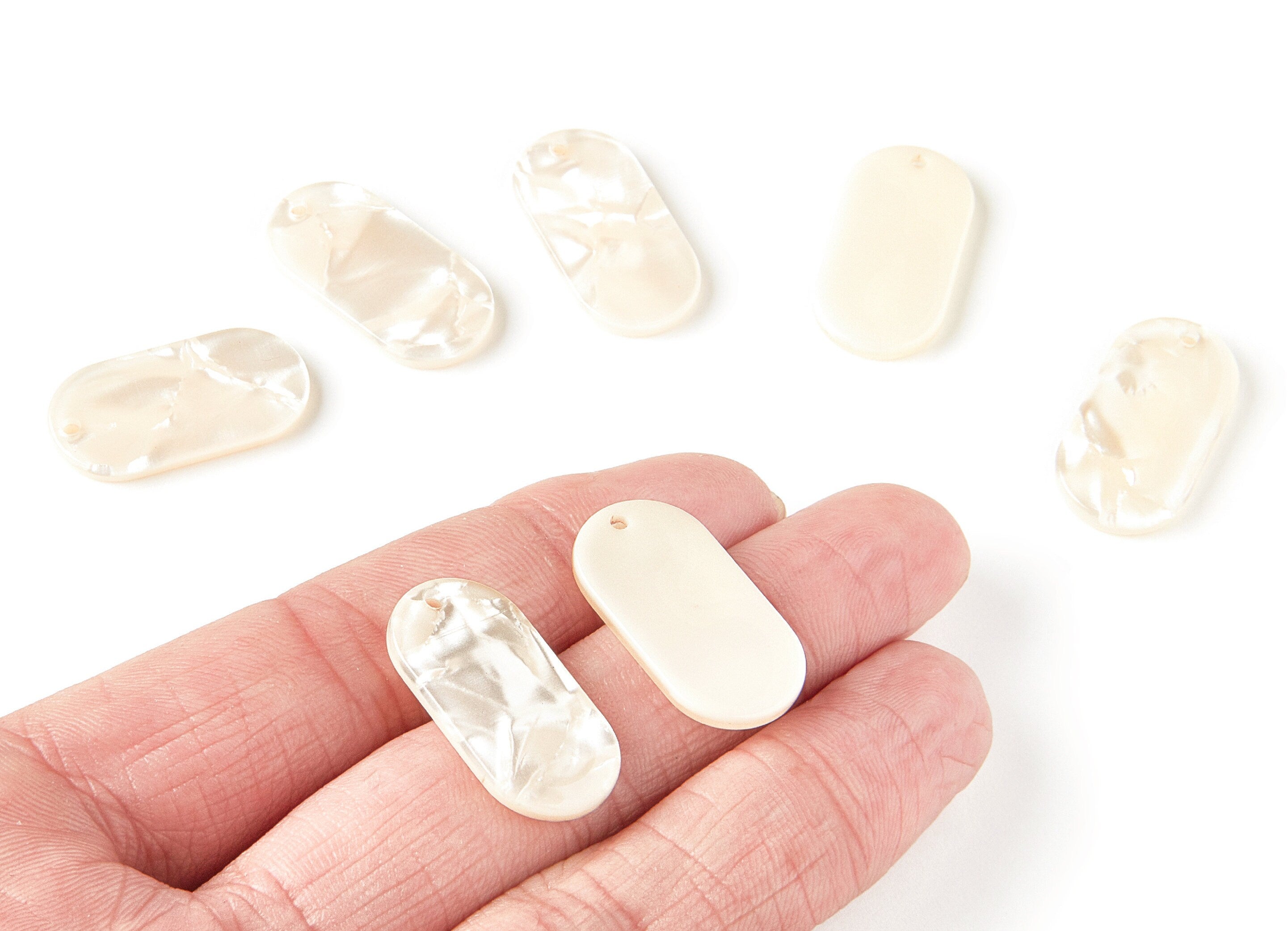 Acetate Oval Earring Charms - Oval Shaped Pendant - Earring Findings - Jewelry Supplies - Color Code: A31 - 26.65x13.9x2.63mm - AC1156B - DOMEDBAZAAR