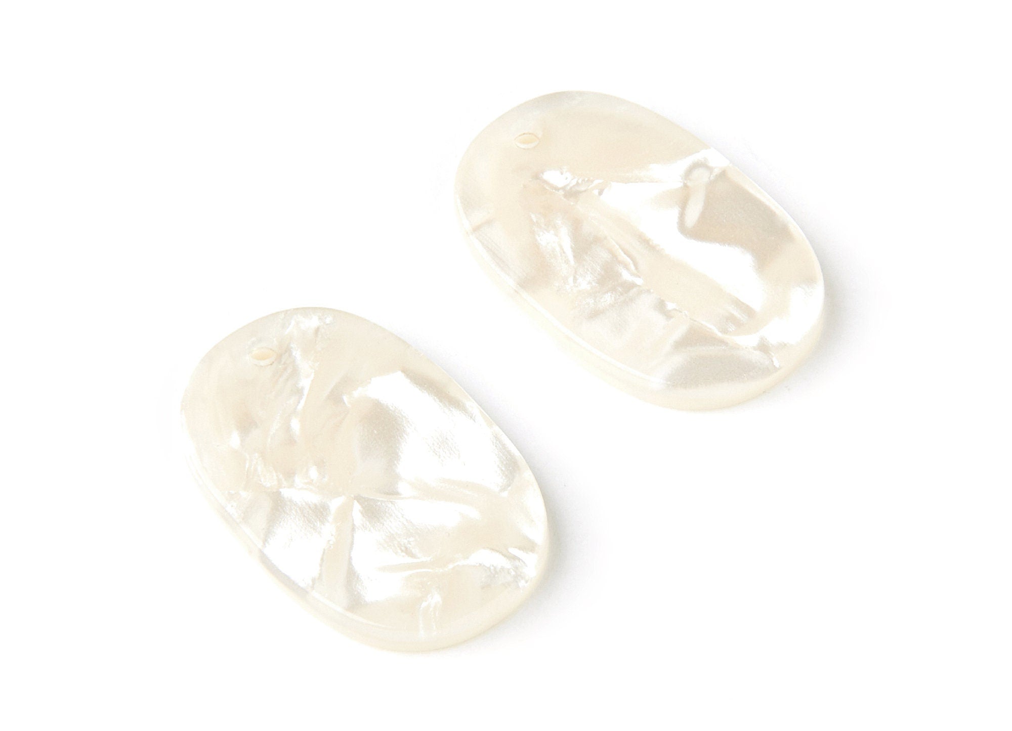 Acrylic Oval Earring Charms - Oval Shaped Pendant - Earring Findings - Jewelry Supplies - Color Code: A31 - 26x13.7x2.53mm - AC1158G - DOMEDBAZAAR