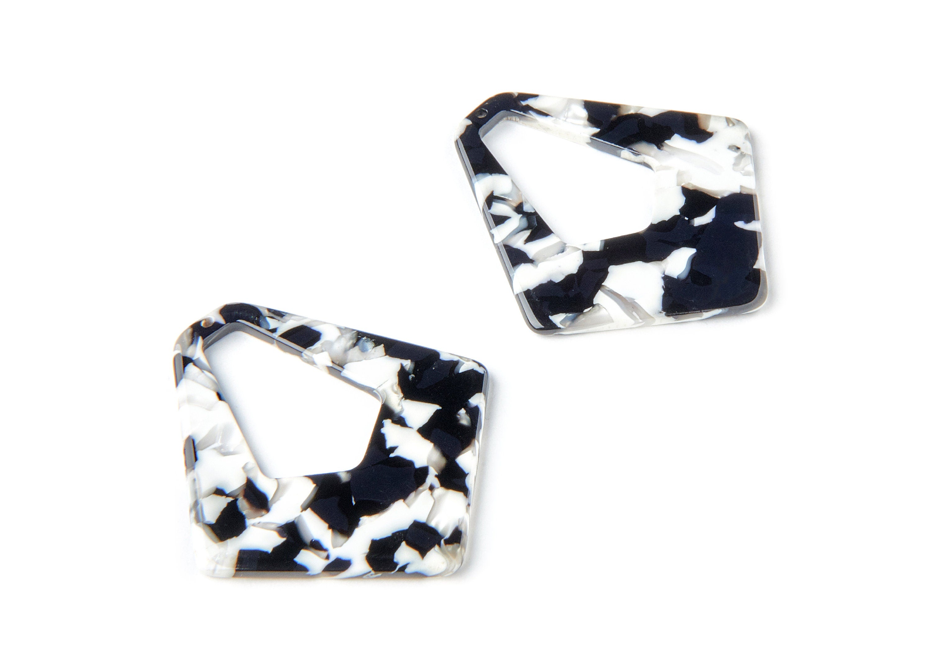 Acrylic Diamond Earring Charms - Big Diamond Pendant - Earring Findings - Jewelry Supplies - Color Code: A17 - 49.5x45.9x2.56mm - AC1197E - DOMEDBAZAAR