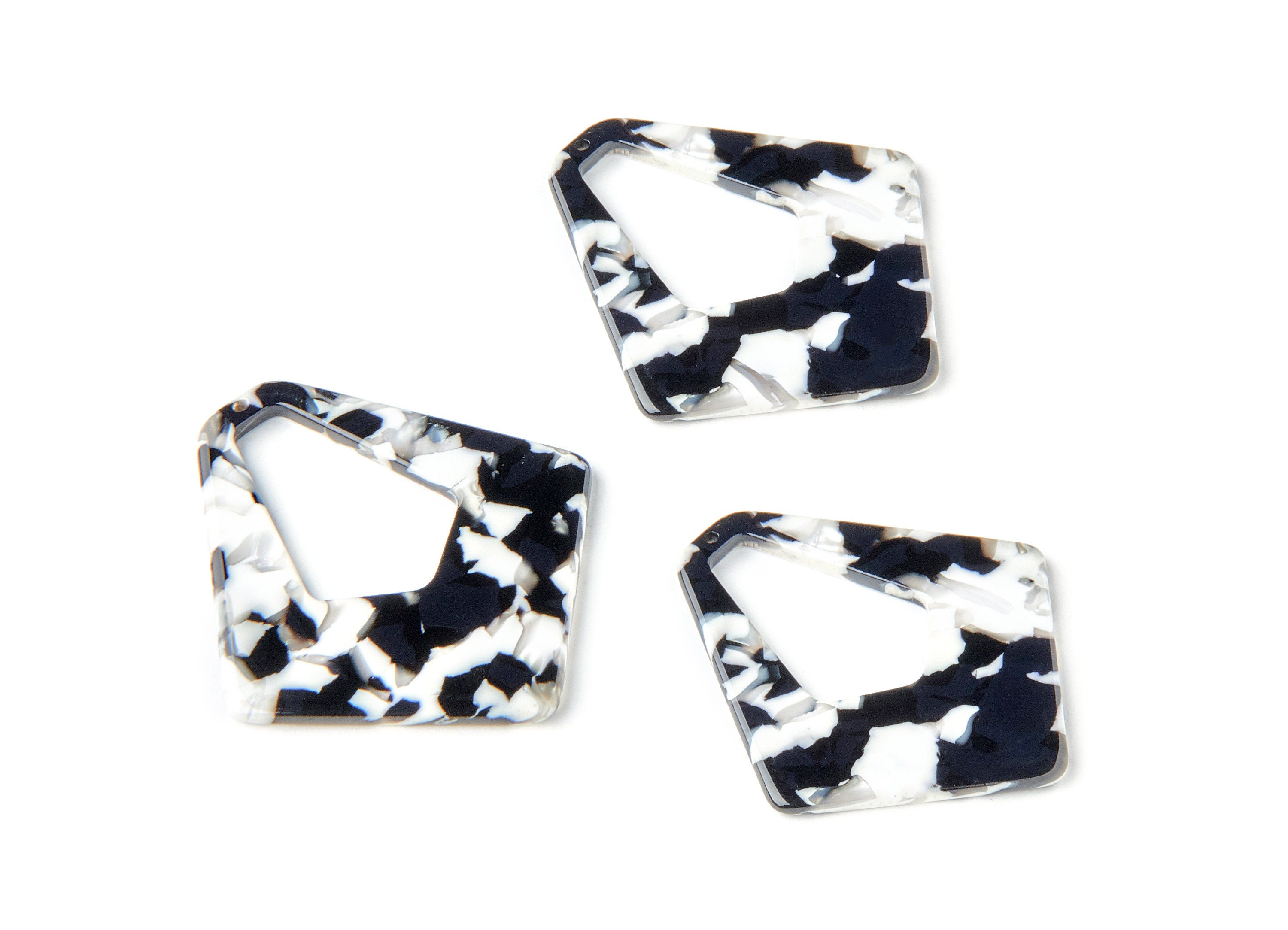 Acrylic Diamond Earring Charms - Big Diamond Pendant - Earring Findings - Jewelry Supplies - Color Code: A17 - 49.5x45.9x2.56mm - AC1197E - DOMEDBAZAAR