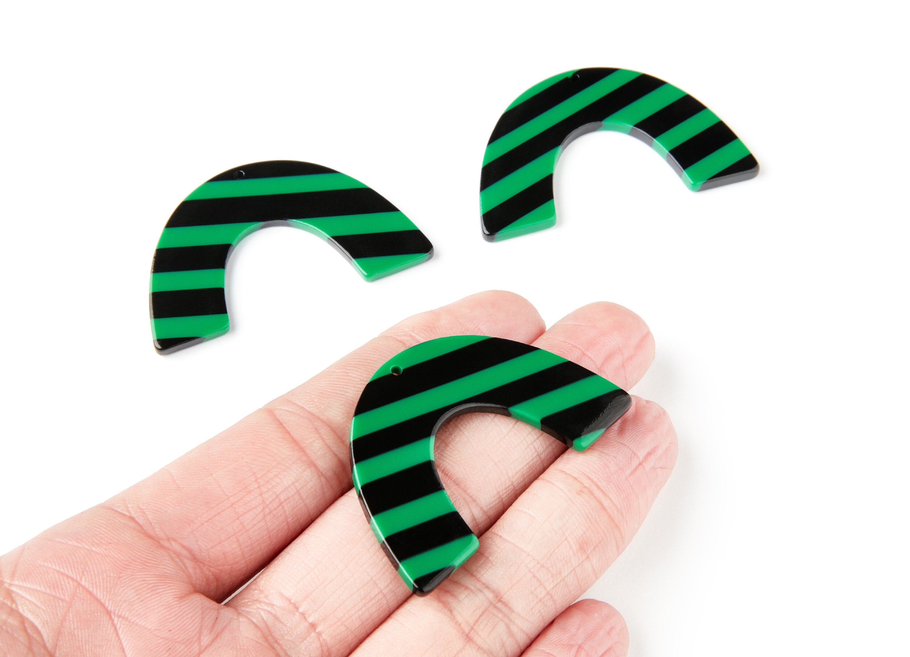 Acrylic Large Arch Earring Charms - U Shaped Pendant - Earring Findings - Jewelry Supplies - Color Code: A74 - 49,75x31,3x2,88mm - AC1095W - DOMEDBAZAAR