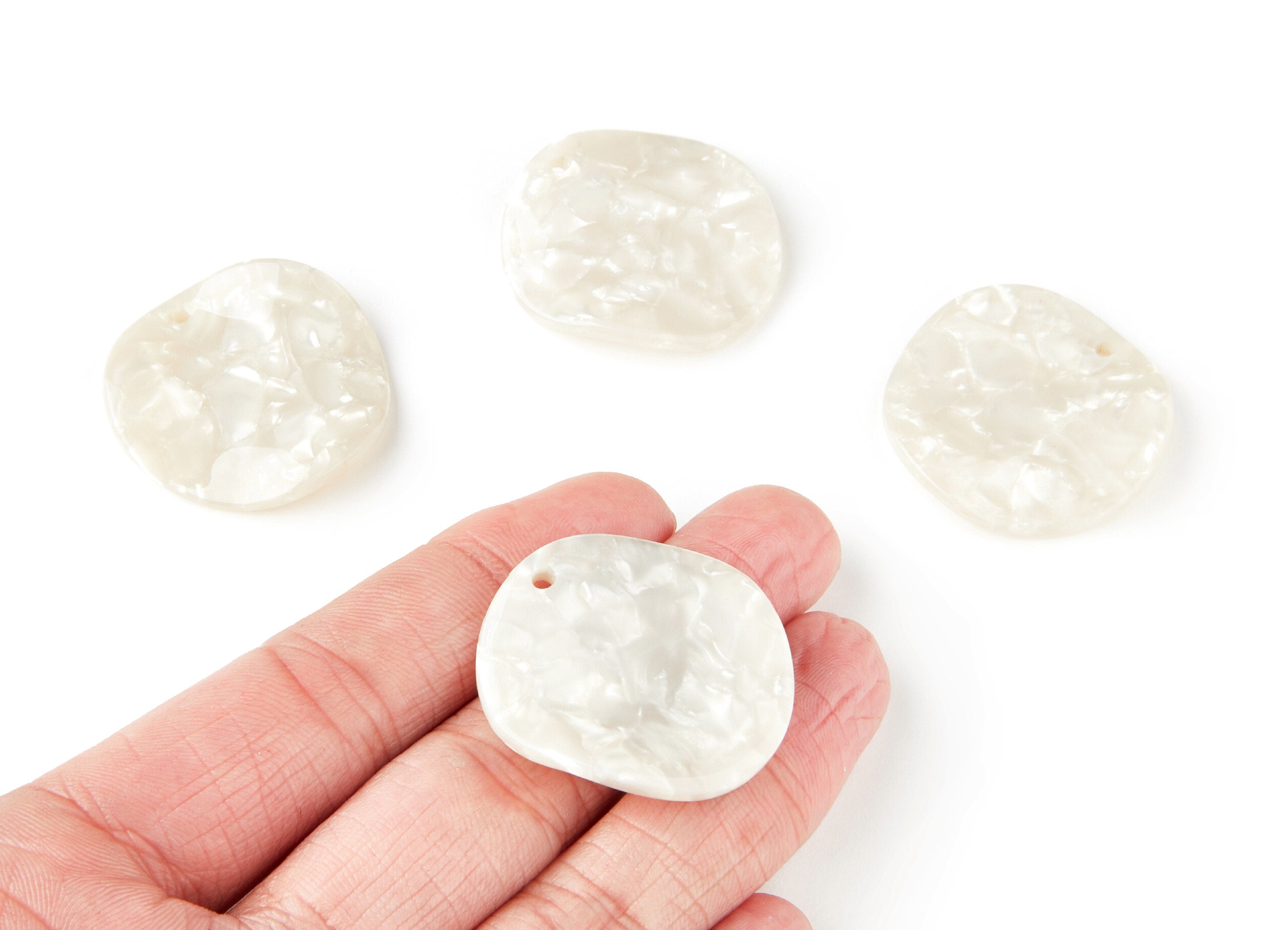 Acetate Wavy Disc Charms - Wavy Disc Earrings and Pendant - Earring Findings - Jewelry Supplies - Color Code: A30 - 34x2.5mm - AC1066D - DOMEDBAZAAR