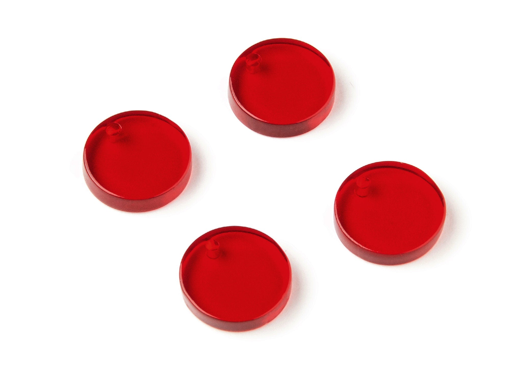 Acrylic Round Earring Charms - Round Circle Pendant - Earring Findings - Jewelry Supplies - Color Code: A67 - 13,75x13,75x2,92mm - AC1287G - DOMEDBAZAAR