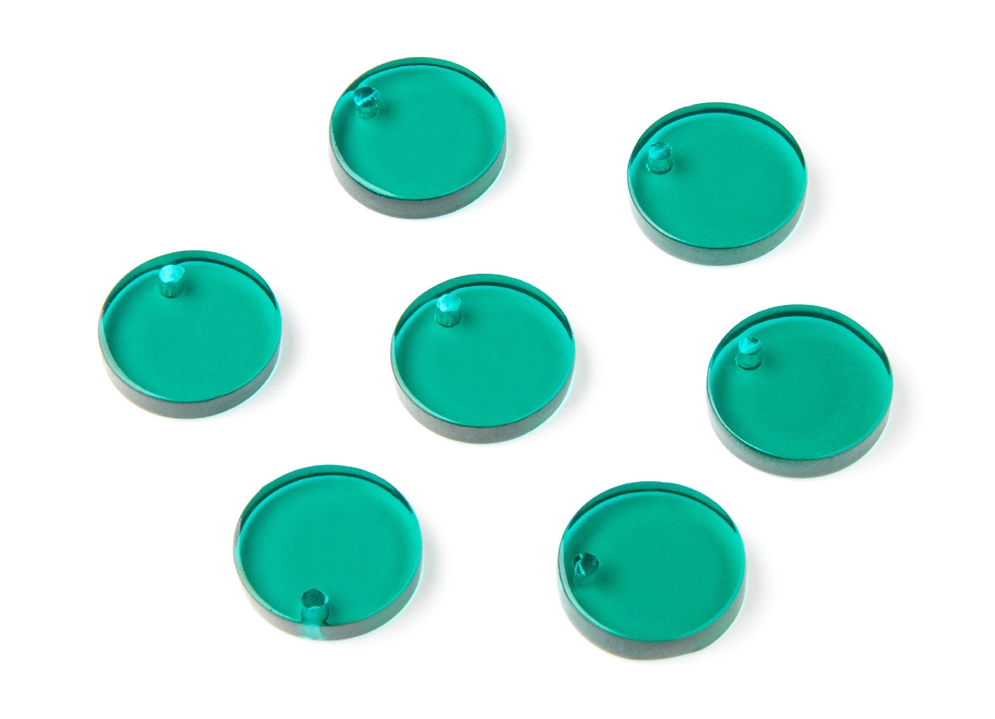 Acrylic Round Earring Charms - Circle Pendant - Earring Findings - Jewelry Supplies - Color Code: A62 - 13,75x13,75x2,92mm - AC1287B - DOMEDBAZAAR