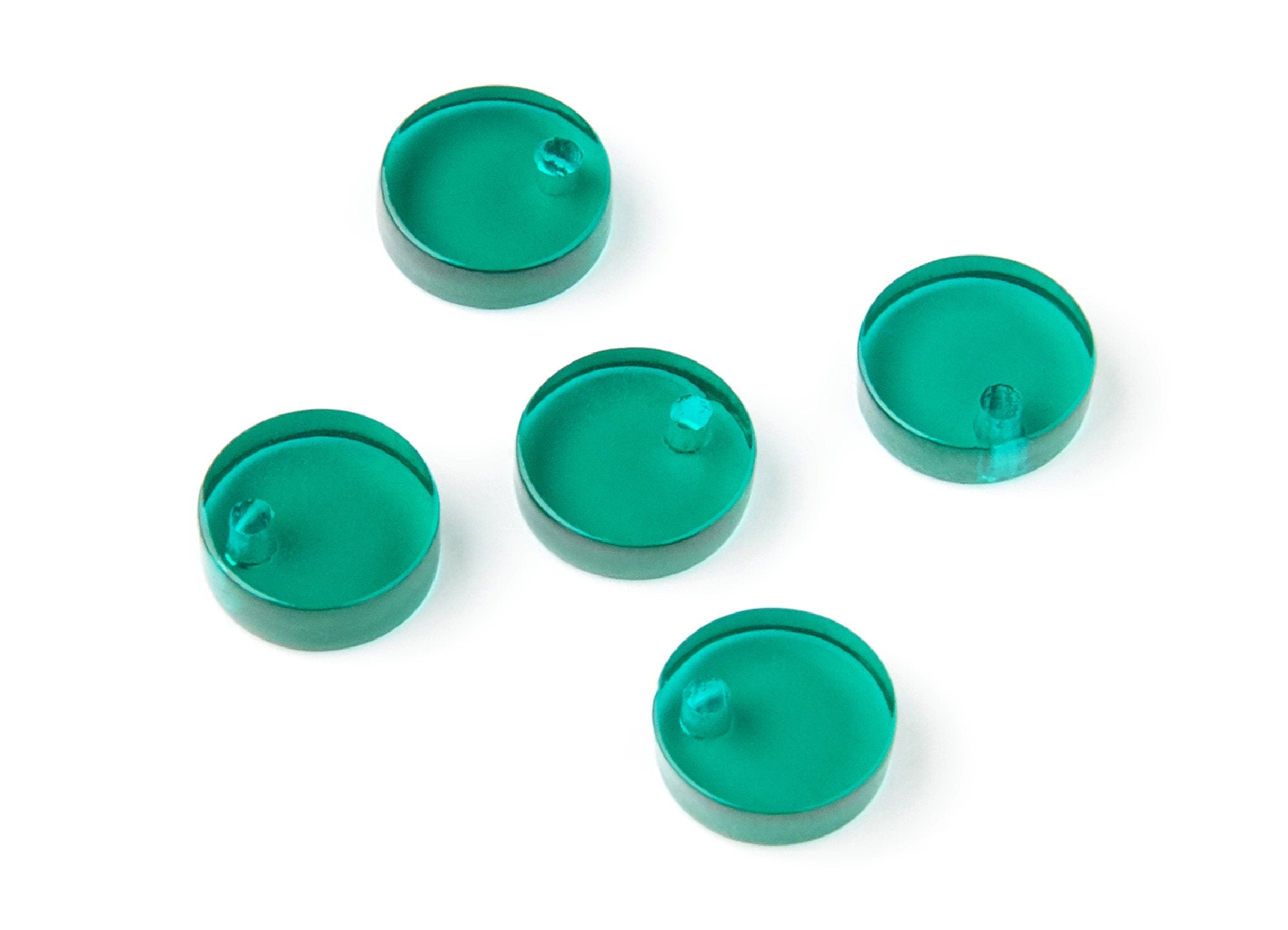 Acrylic Round Earring Charms - Round Circle Pendant - Earring Findings - Jewelry Supplies - Color Code: A62 - 9x9x3mm - AC1151K - DOMEDBAZAAR