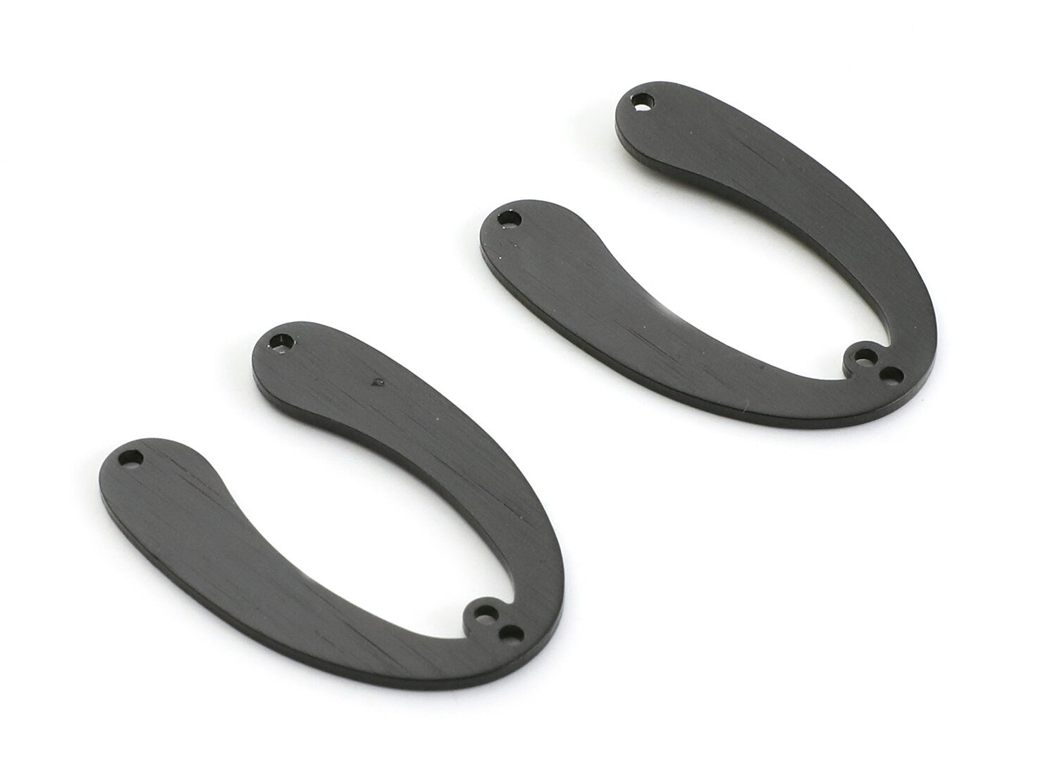 Aluminum Charms - U Shaped Earrings - Anodized Aluminium Charms - Black Tone - 31.1x22.85x1.34mm - AA1135C - DOMEDBAZAAR