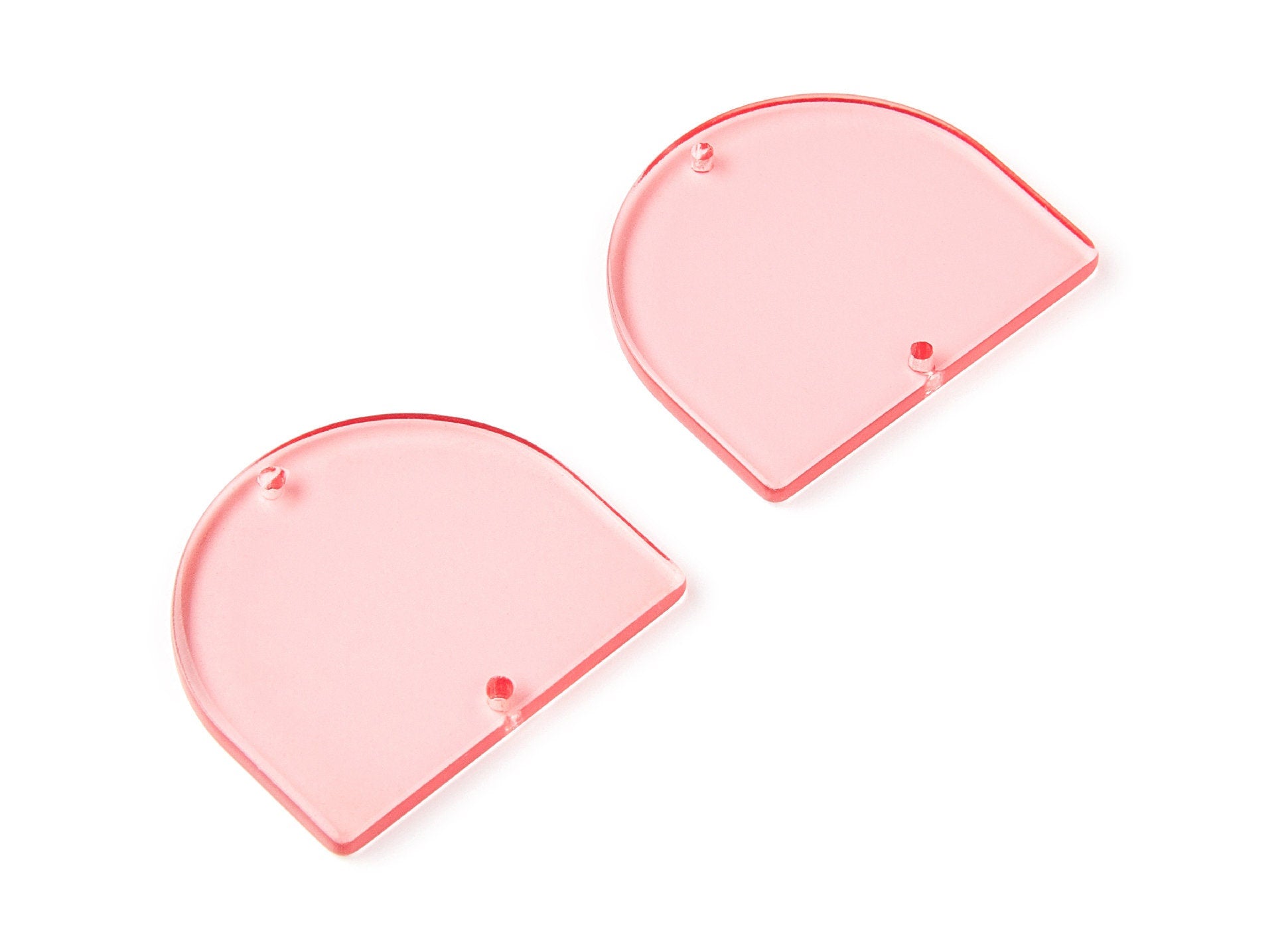 Acrylic D Earring Charms - D Shaped Pendant - Earring Findings - Jewelry Supplies - Color Code: A69 - 33,43x29,25x2,84mm - AC1634-A69 - DOMEDBAZAAR