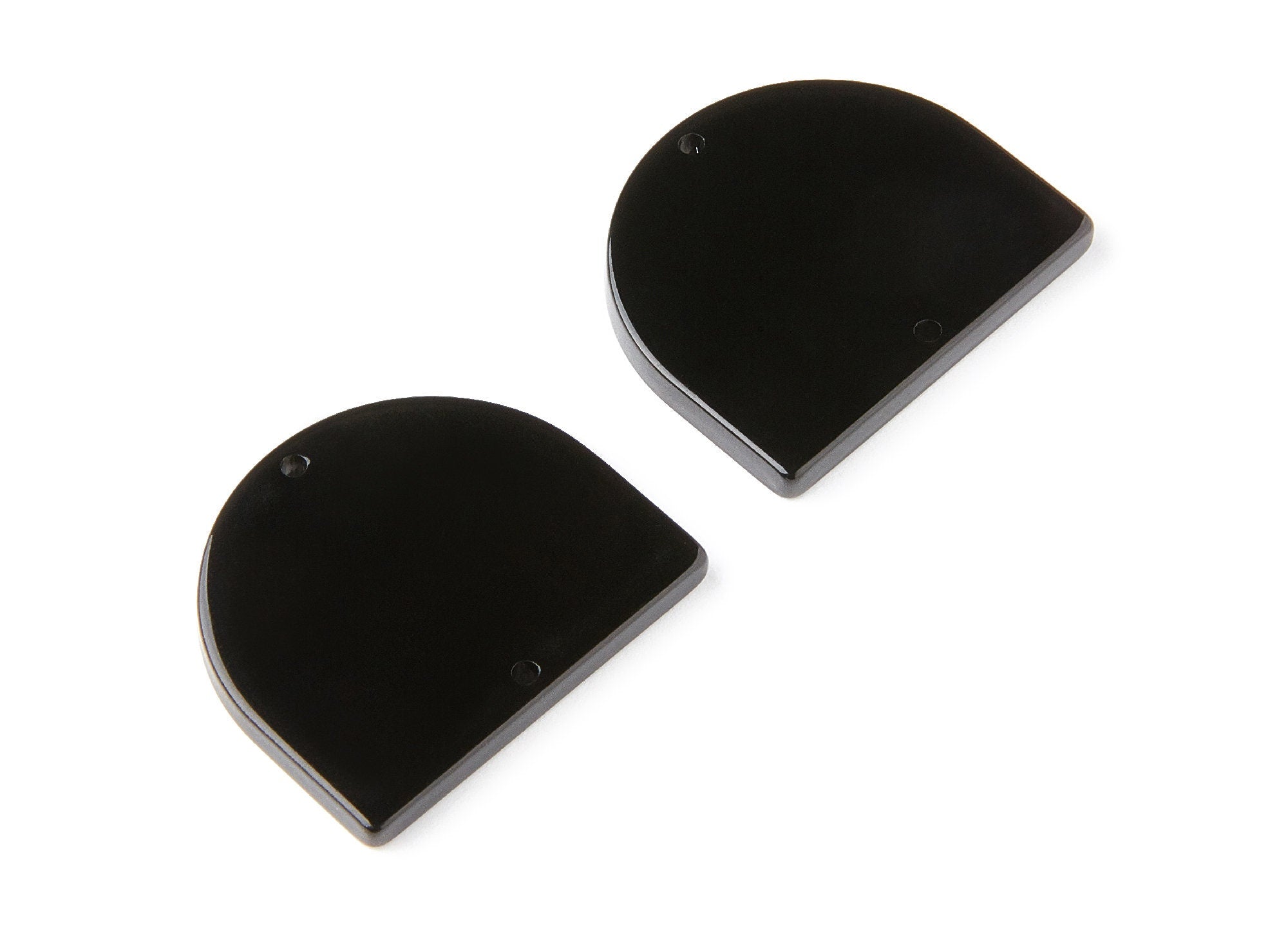 Acrylic Charms Two Hole - D Shaped Pendant - Acrylic Tortoise Shell Charm - Color Code: A66 - 33,43x29,25x2,84mm - AC1634-A66 - DOMEDBAZAAR