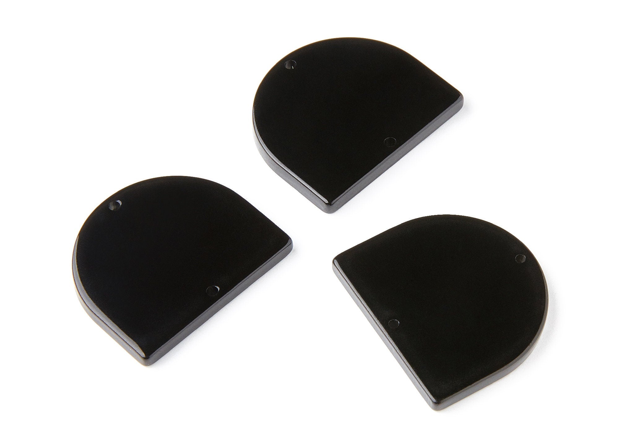 Acrylic Charms Two Hole - D Shaped Pendant - Acrylic Tortoise Shell Charm - Color Code: A66 - 33,43x29,25x2,84mm - AC1634-A66 - DOMEDBAZAAR