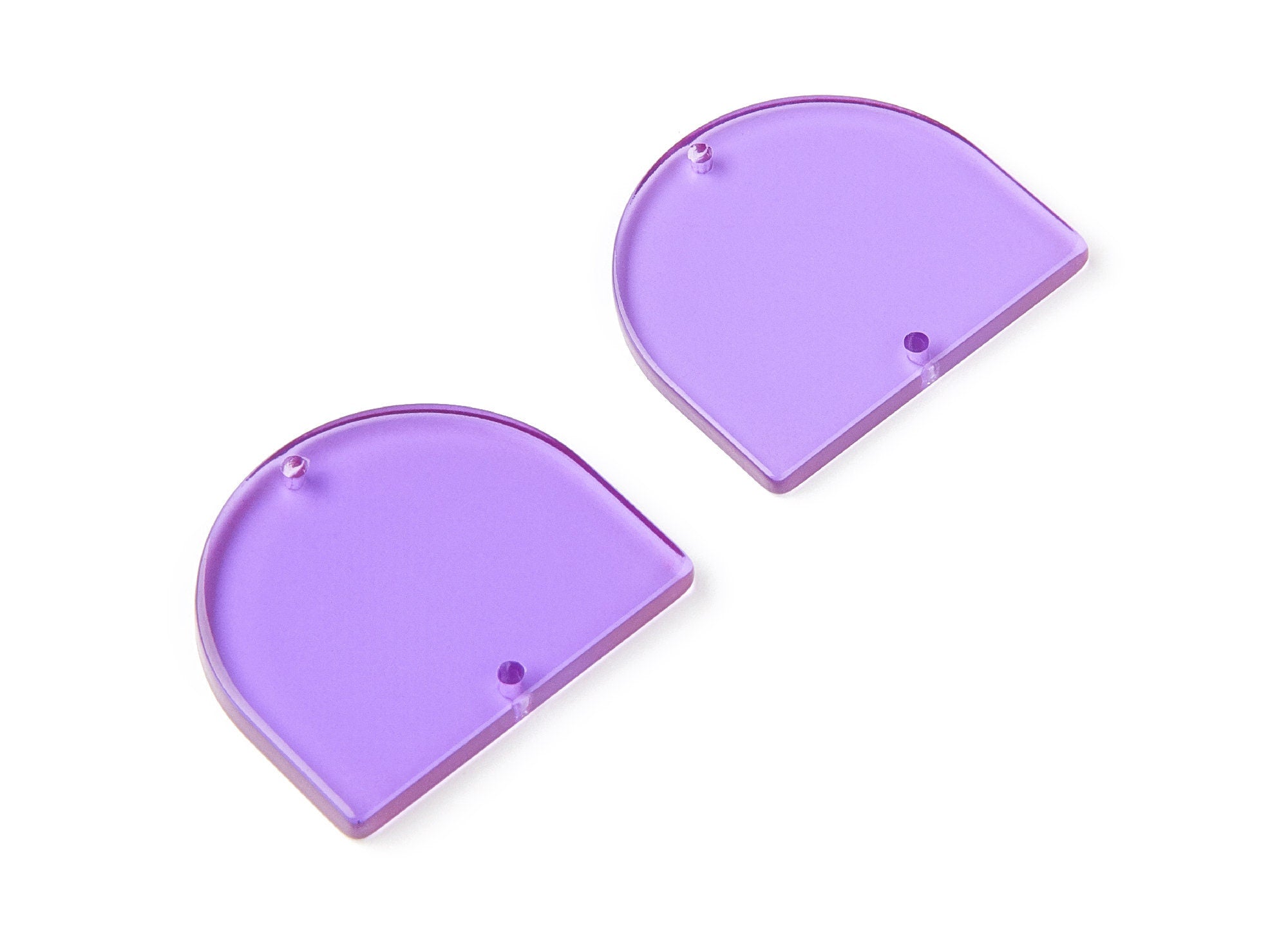 Acrylic D Earring Charms - D Shaped Pendant - Earring Findings - Jewellery Supplies - Color Code: A72 - 33,43x29,25x2,84mm - AC1634-A72 - DOMEDBAZAAR