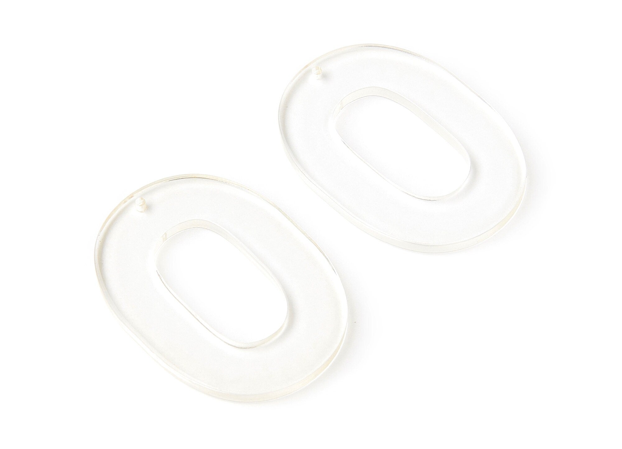 Acrylic Oval Charms - Oval Earrings and Pendant - Earring Findings - Jewelry Supplies - Color Code: A63 - 47x35x2.5mm - AC1065AD - DOMEDBAZAAR