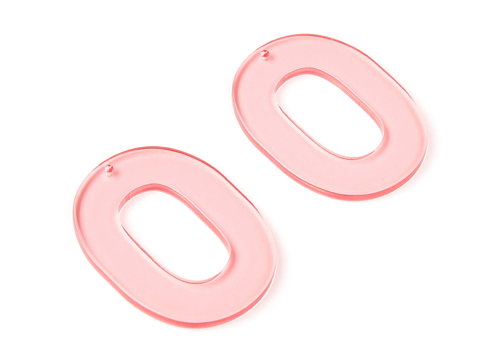 Acrylic Oval Charms - Oval Earrings and Pendant - Earring Findings - Jewelry Supplies - Color Code: A69 - 47x35x2.5mm - AC1065AE - DOMEDBAZAAR