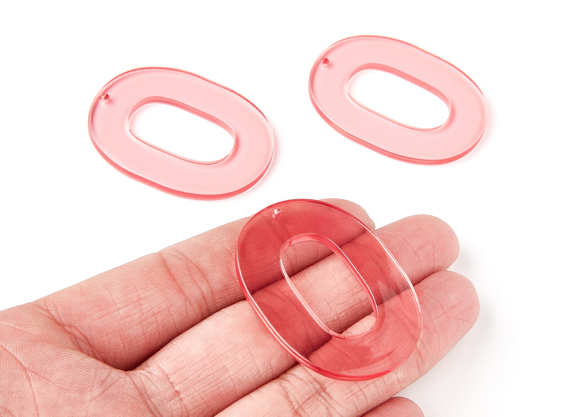 Acrylic Oval Charms - Oval Earrings and Pendant - Earring Findings - Jewelry Supplies - Color Code: A69 - 47x35x2.5mm - AC1065AE - DOMEDBAZAAR