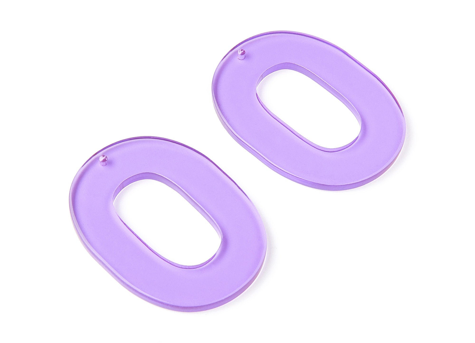 Acrylic Oval Charms - Oval Earrings and Pendant - Earring Findings - Jewelry Supplies - Color Code: A72 - 47x35x2.5mm - AC1065AG - DOMEDBAZAAR