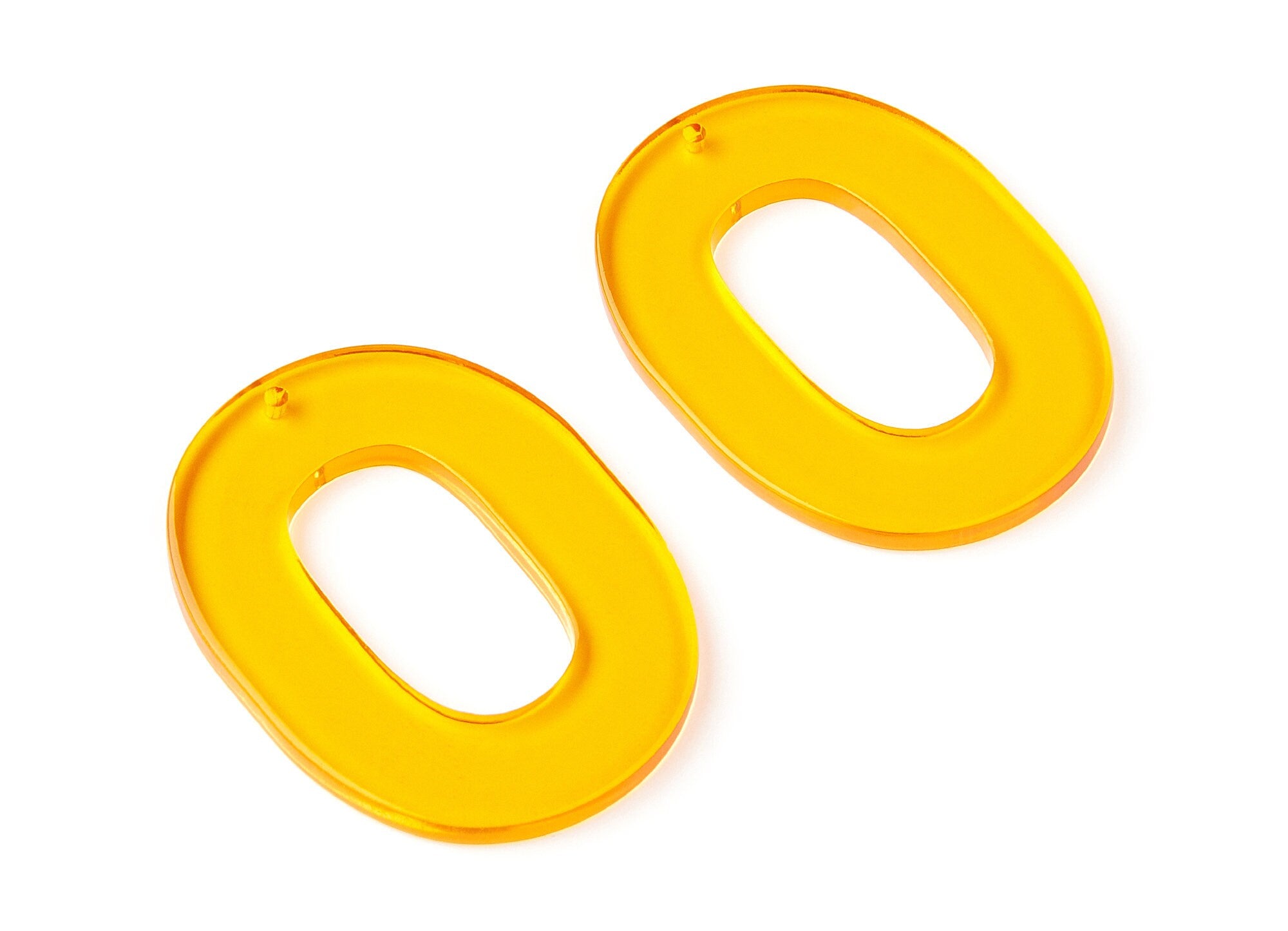 Acrylic Oval Charms - Oval Earrings and Pendant - Earring Findings - Jewelry Supplies - Color Code: A71 - 47x35x2.5mm - AC1065AJ - DOMEDBAZAAR