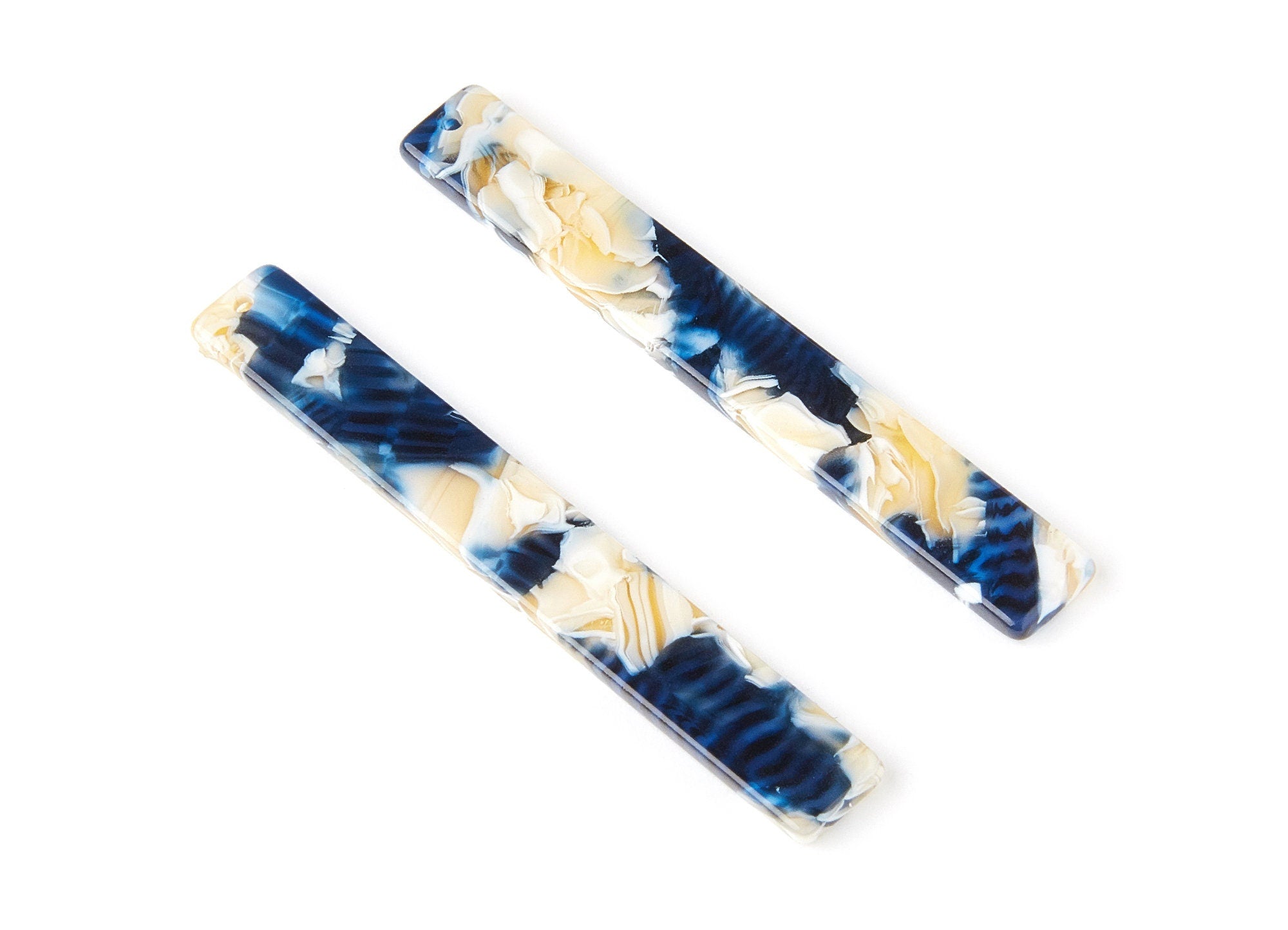 Acetate Stick Charms - Bar Earrings and Pendant - Earring Findings - Jewelry Supplies - Color Code: A27 - 59x7x2.5mm - AC1049Q - DOMEDBAZAAR