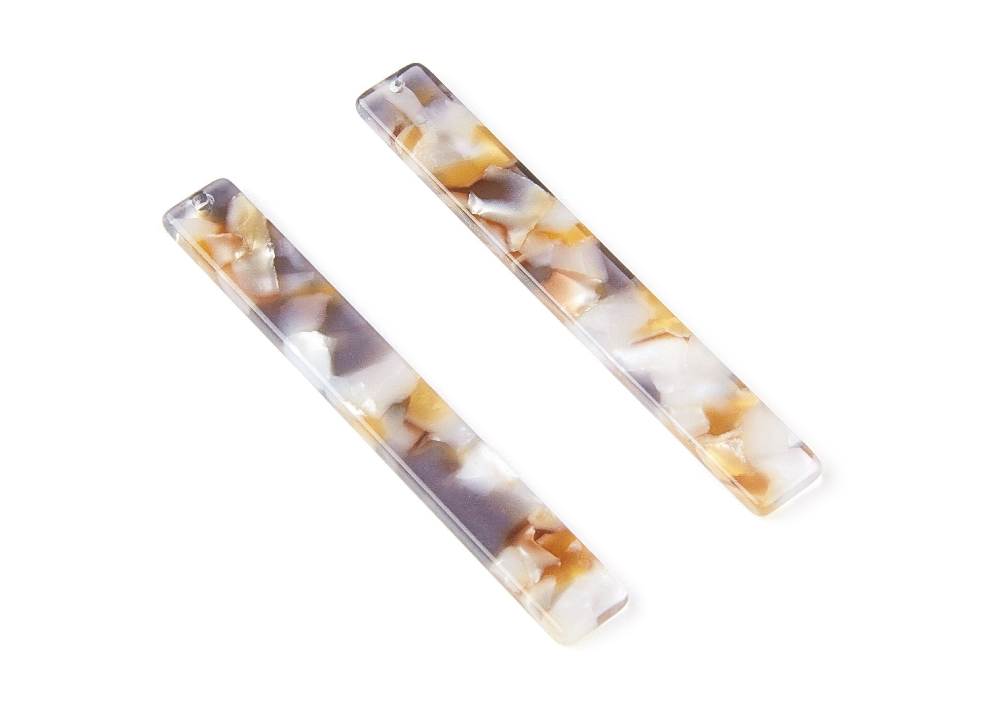 Acetate Stick Charms - Bar Earrings and Pendant - Earring Findings - Jewelry Supplies - Color Code: A372 - 59x7x2.5mm - AC1049Z - DOMEDBAZAAR