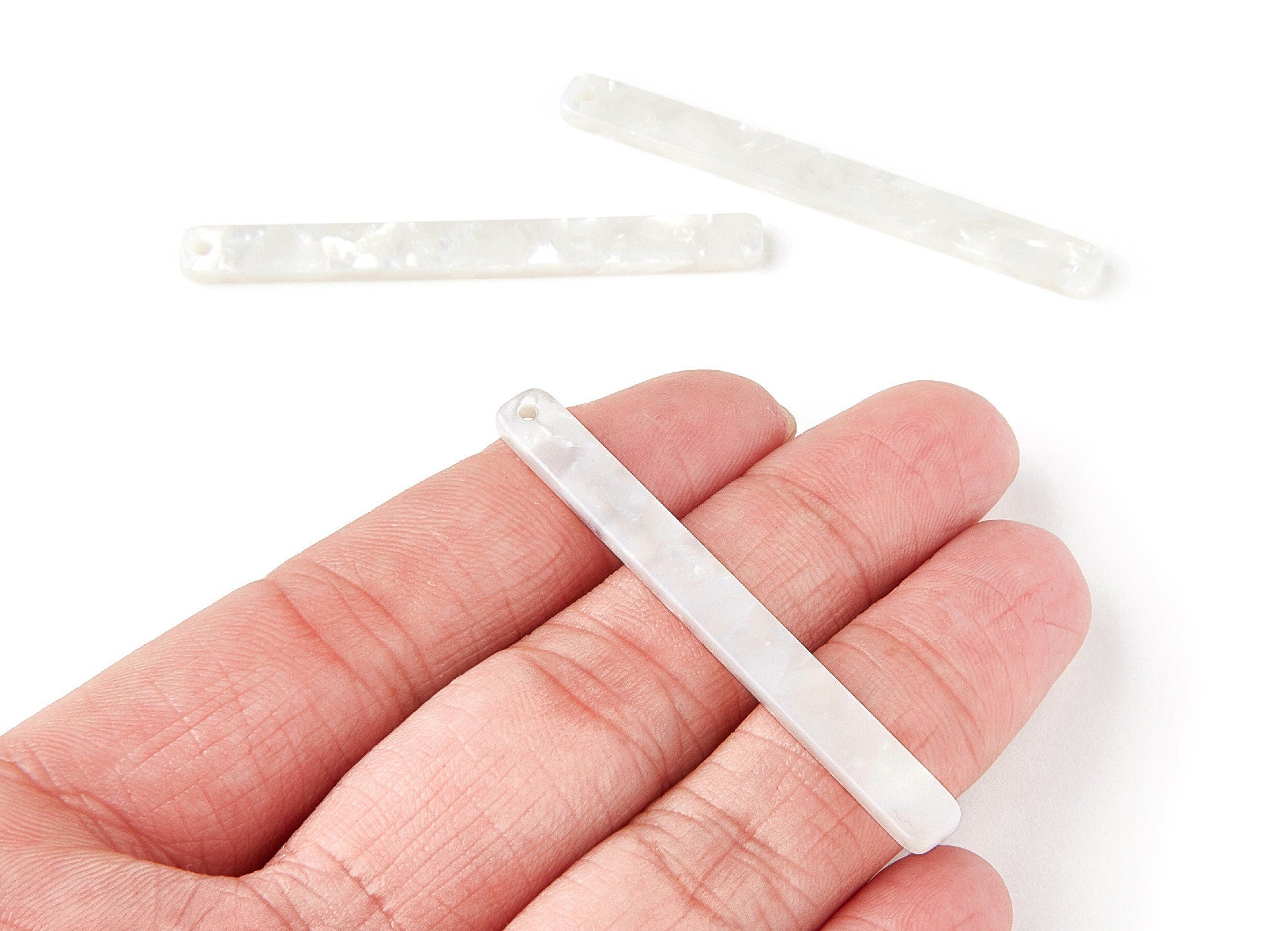 Acetate Strip Earring Charms - Strip Shaped Pendant - Earring Findings - Jewelry Supplies - Color Code: A12 - 56,65x5.7x2,5mm - AC1286C - DOMEDBAZAAR