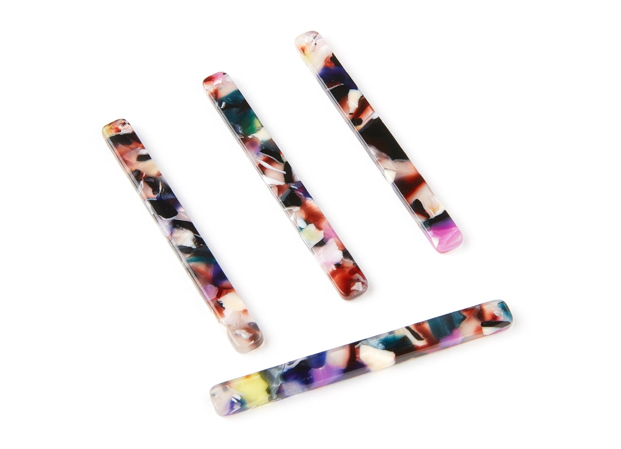 Acetate Strip Earring Charms - Acrylic Strip Pendant - Earring Findings - Jewelry Supplies - Color Code: A11 - 56,65x5.7x2,5mm - AC1286E - DOMEDBAZAAR