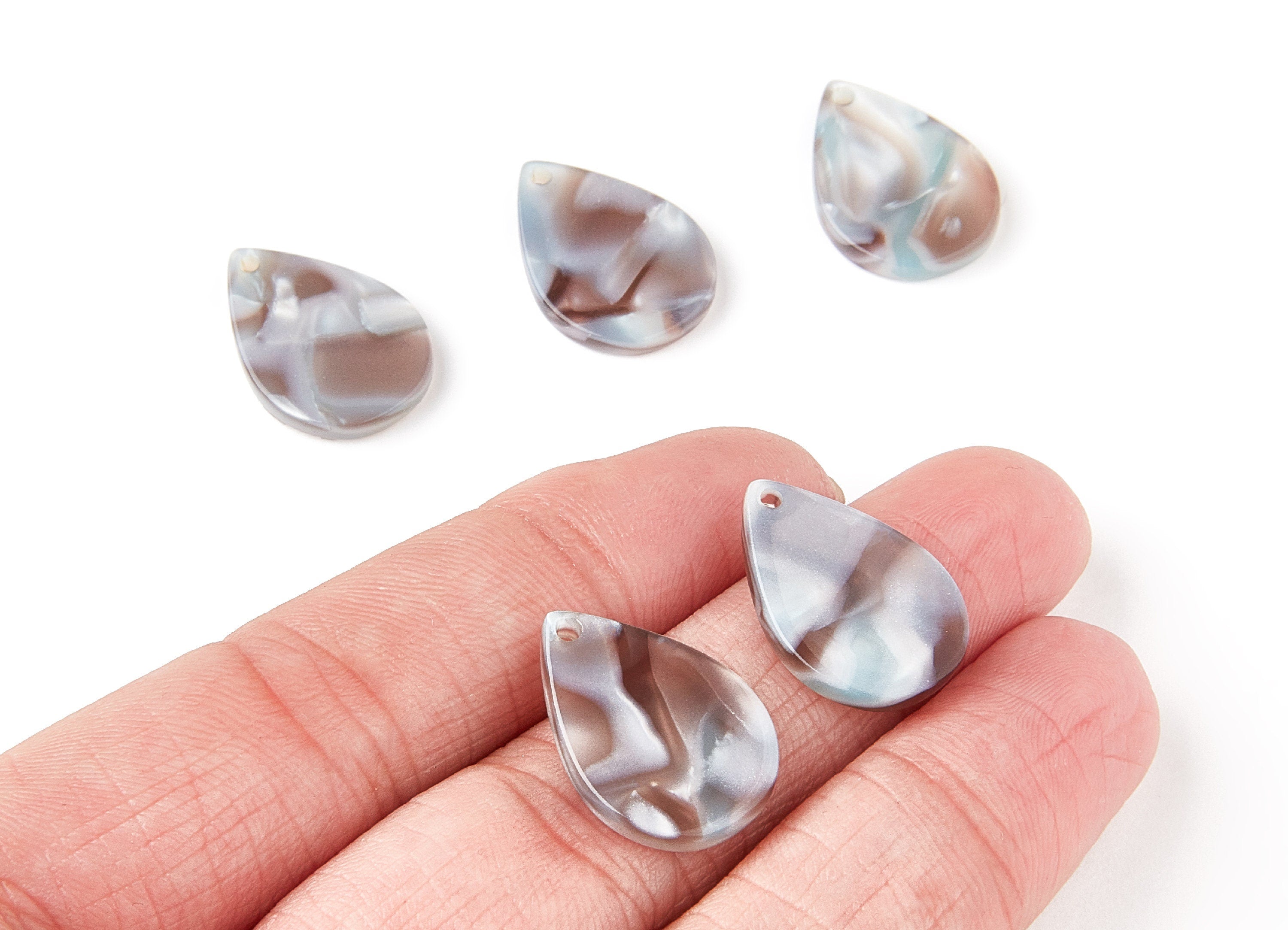 Acetate Drop Charms - Drop Earrings and Pendant - Earring Findings - Jewelry Supplies - Color Code: A22 - 21x2.5mm - AC1024B - DOMEDBAZAAR