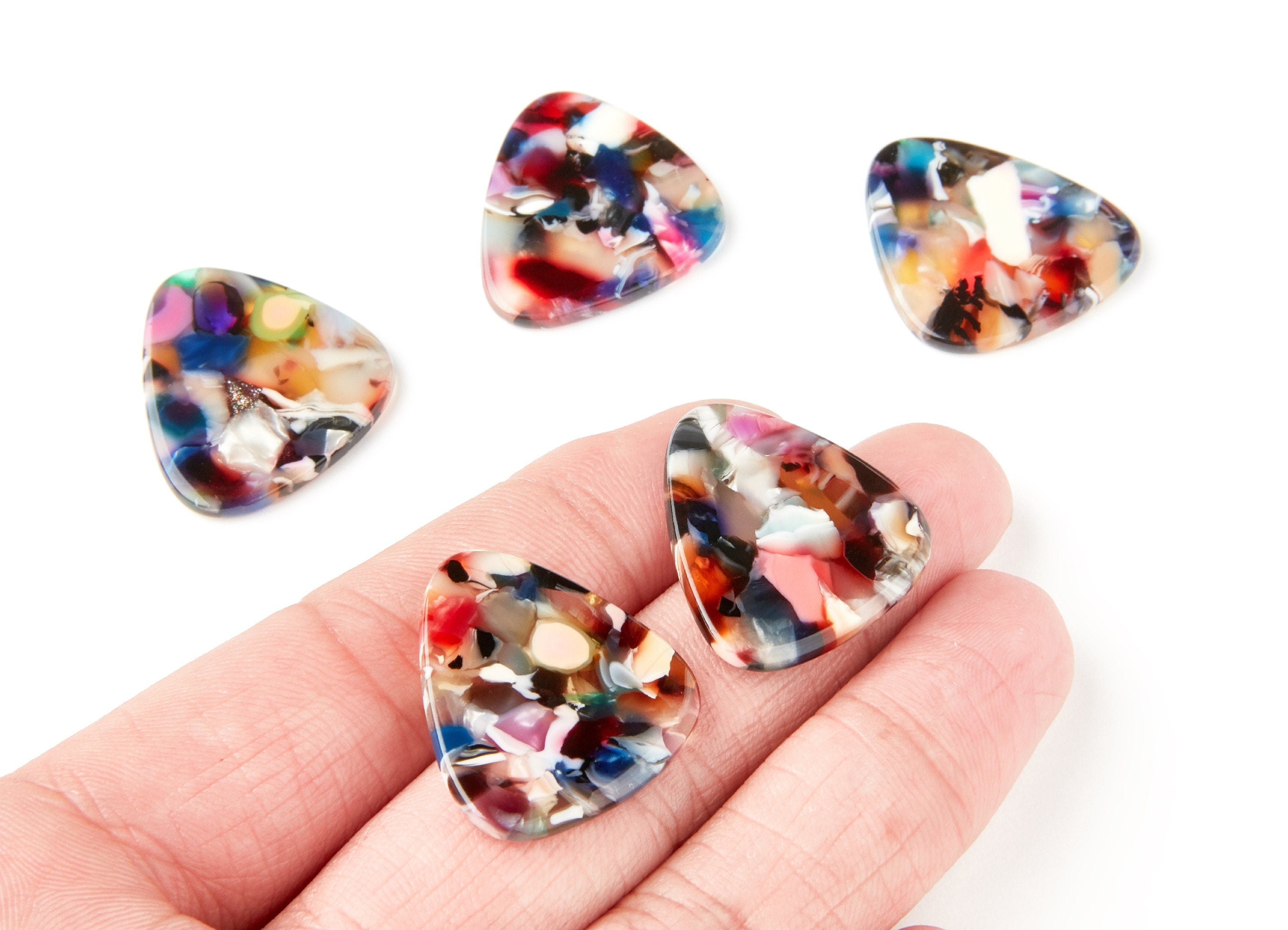 Acetate Geometric Earring Charm - Geometric Pendant - Earring Findings - Jewelry Supplies - Color Code: A60 - 27,35x26,11x1,6mm - AC1259C - DOMEDBAZAAR