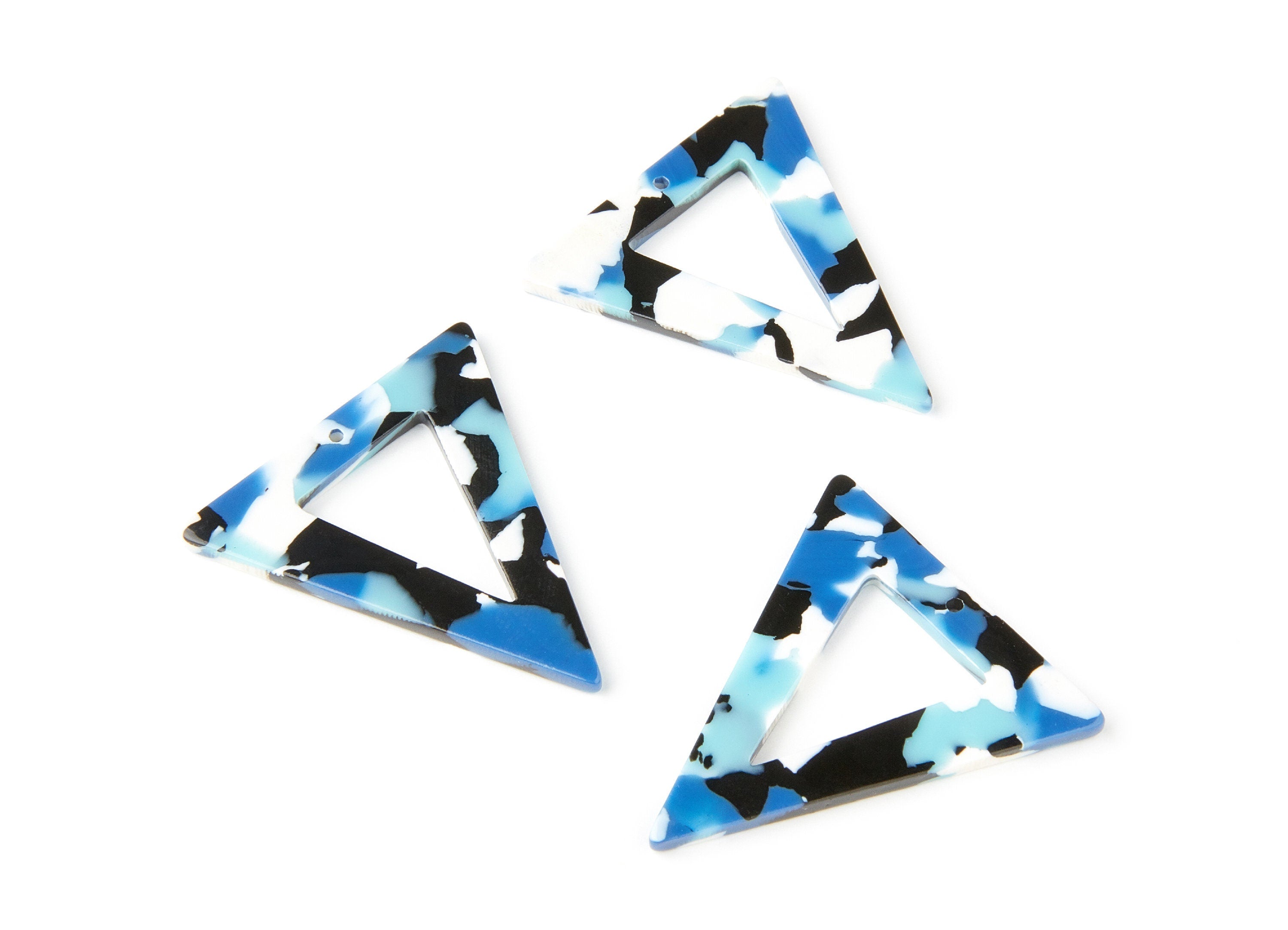 Acetate Triangle Earring Charms - Triangle Pendant - Earring Findings - Jewelry Supplies - Color Code: A16 - 41,43x37,2x2,65mm - AC1260A - DOMEDBAZAAR