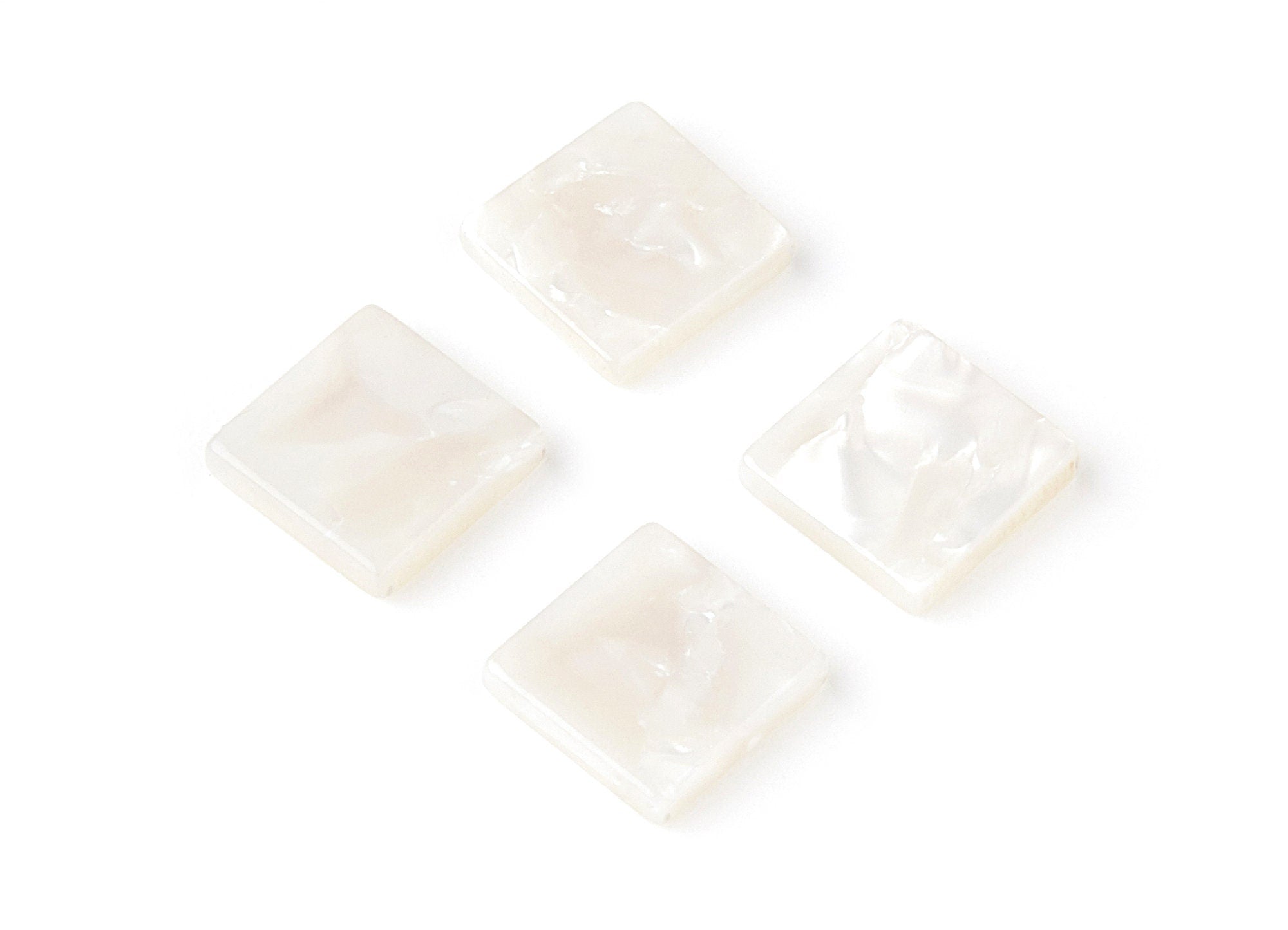 Acrylic Square Earring Charms - Square Shaped Pendant - Earring Findings - Jewelry Supplies - Color Code: A12 - 11,97x11,97x2,7mm - AC1294B - DOMEDBAZAAR