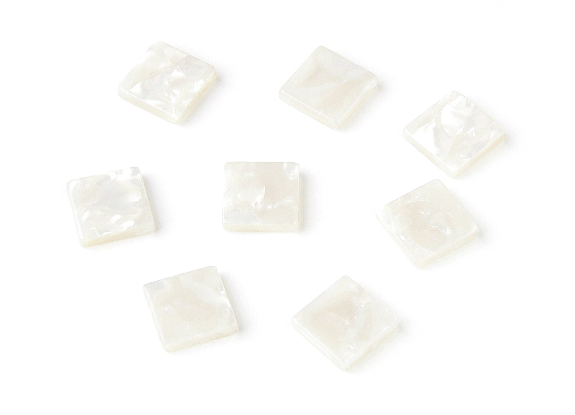 Acrylic Square Earring Charms - Square Shaped Pendant - Earring Findings - Jewelry Supplies - Color Code: A12 - 11,97x11,97x2,7mm - AC1294B - DOMEDBAZAAR