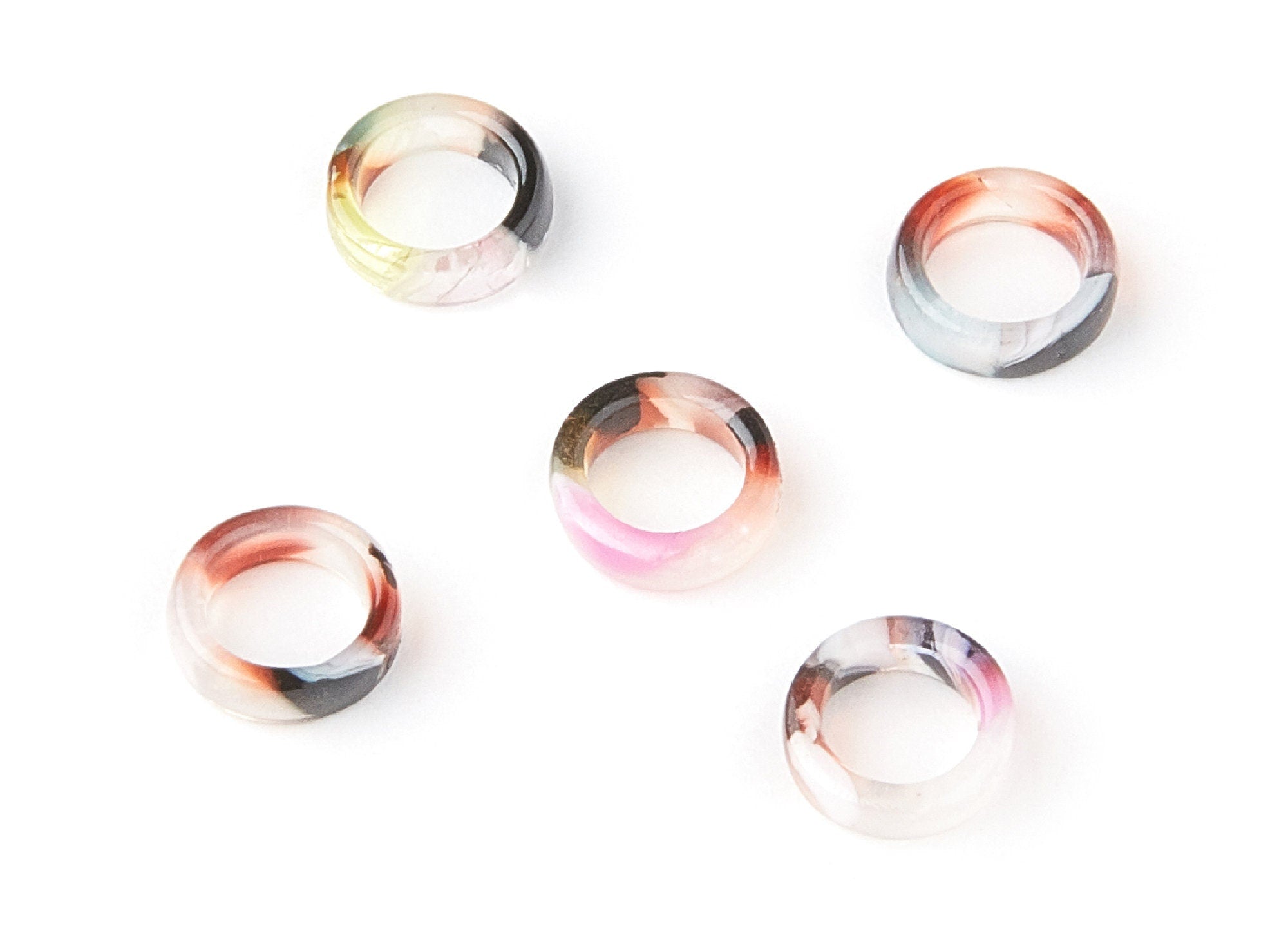 Acetate Circle Earring Charms - Acetate Circle Pendant - Earring Findings - Jewelry Supplies - Color Code: A11 - 8,12x8,12x2,64mm - AC1285B - DOMEDBAZAAR