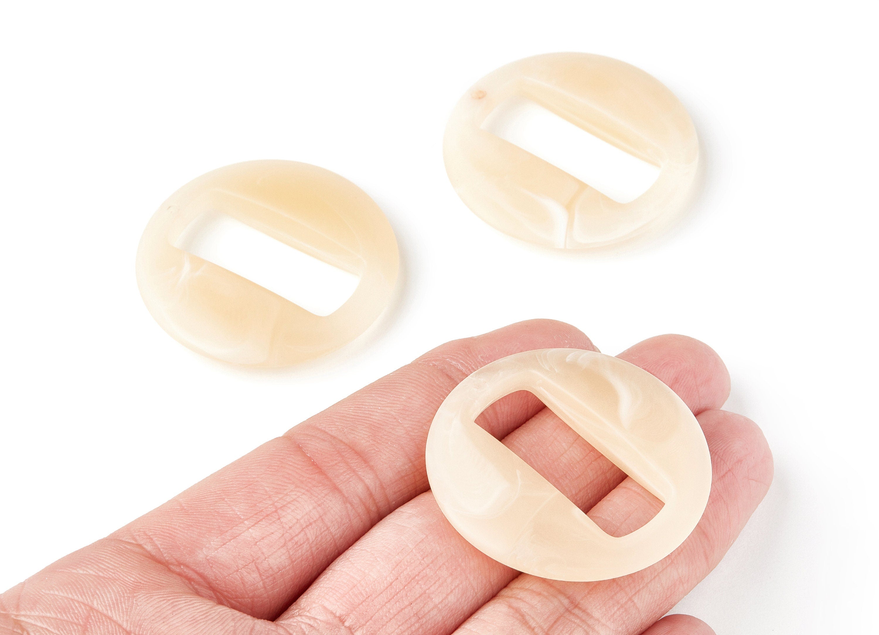 Resin Charms - Matte Resin Earrings - Round Circle Shaped - Rectangle Shaped - Jewelery Making - 39.06x39.06x6.86mm - AC1274L - DOMEDBAZAAR