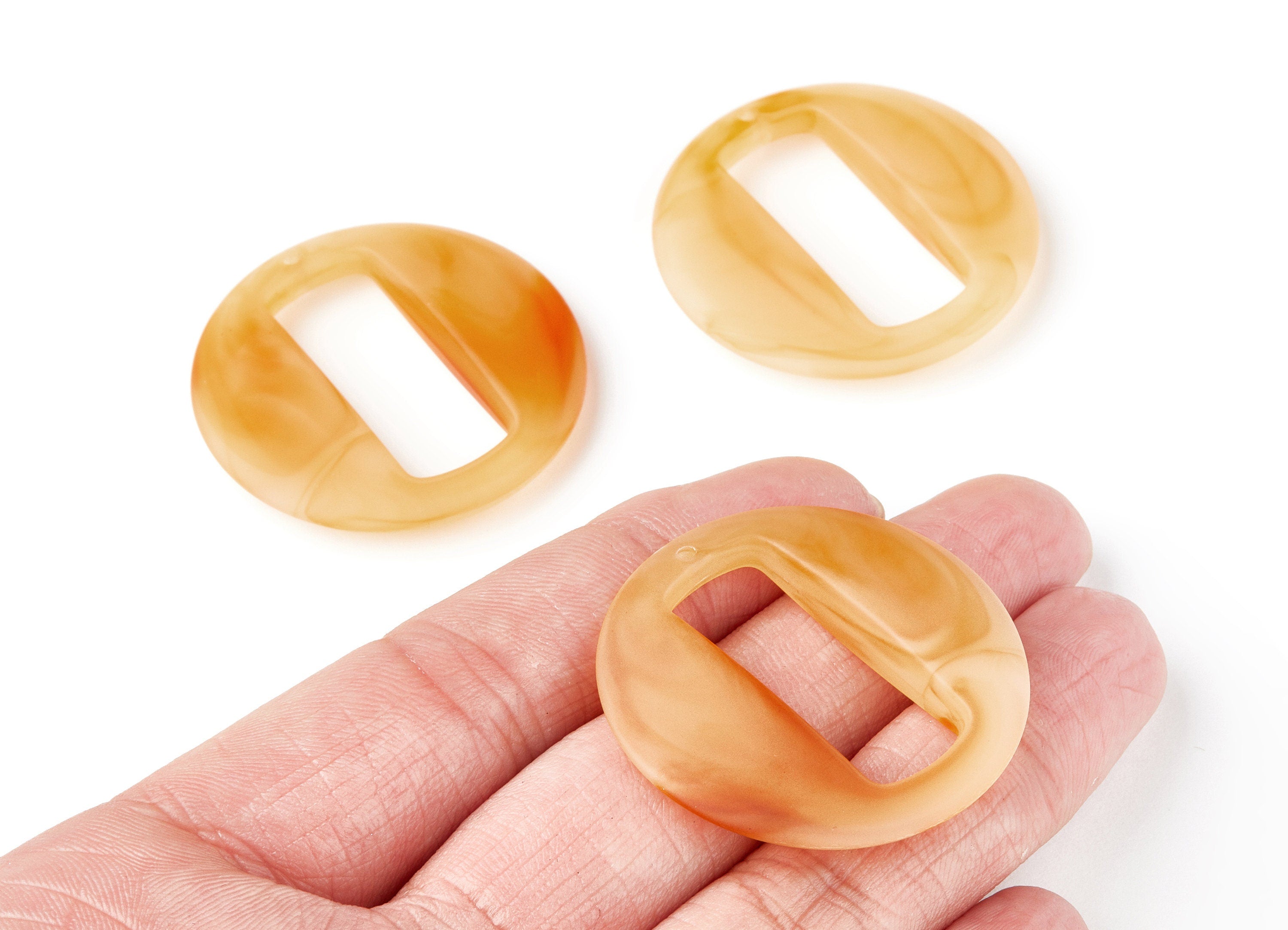 Resin Charms - Matte Resin Earrings - Round Circle Shaped - Rectangle Shaped - Jewelery Making - 39.06x39.06x6.86mm - AC1274N - DOMEDBAZAAR
