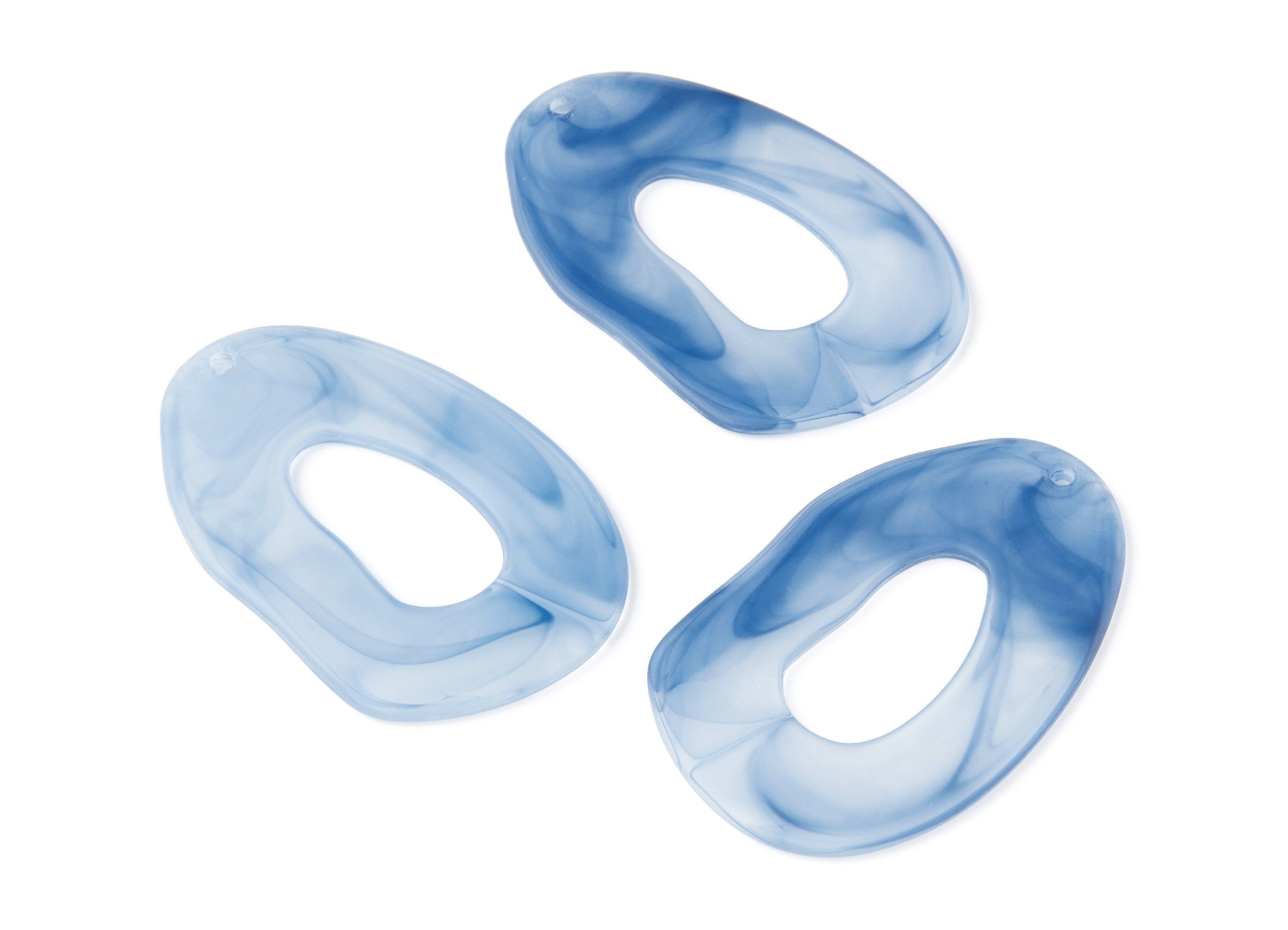 Resin Charms - Resin Earrings - Oval Shaped Earrings Charms - Earring Findings - Jewelery Making - 55.97x35.8x2.75mm - AC1297B - DOMEDBAZAAR