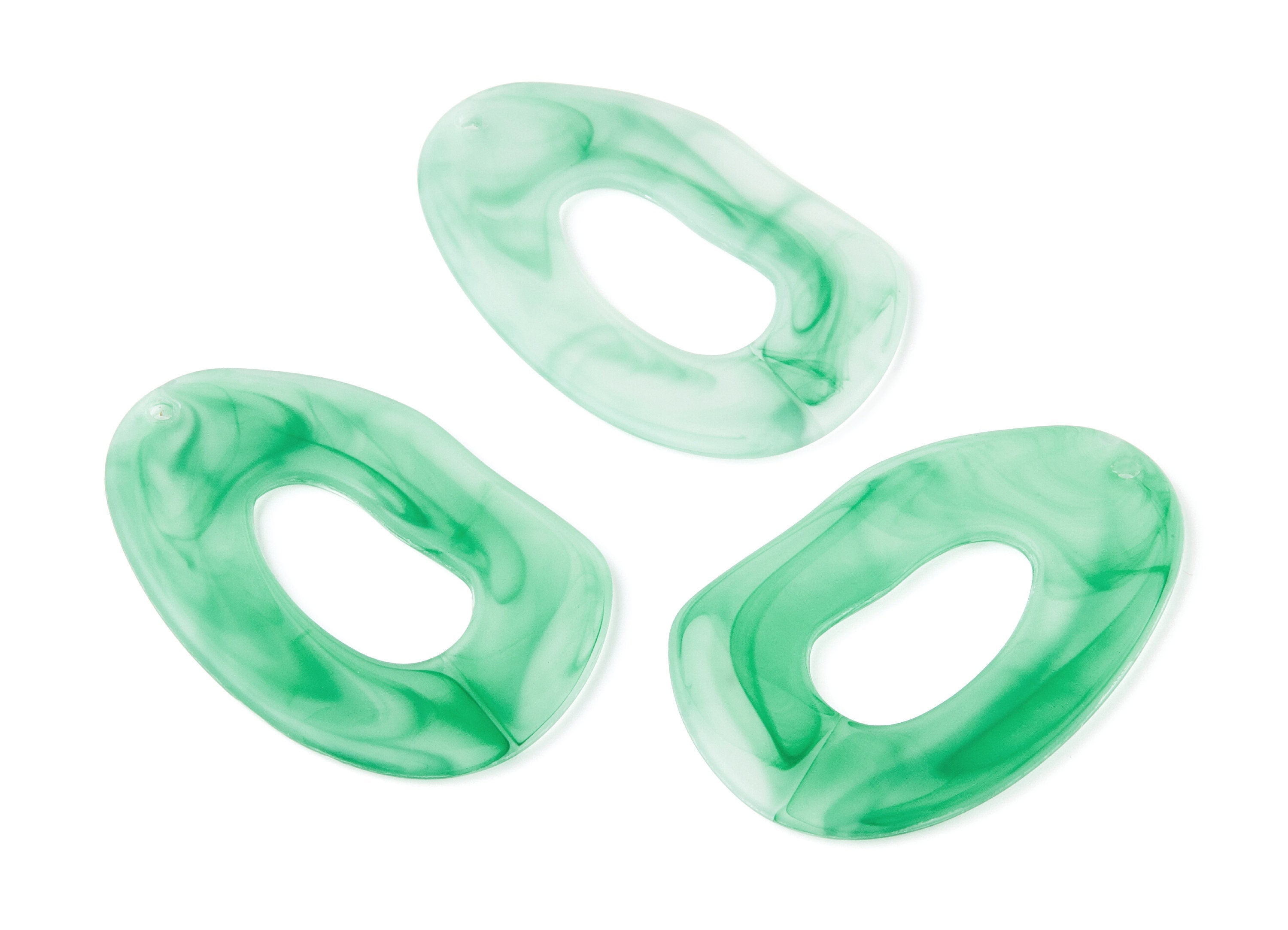 Resin Charms - Resin Earrings - Oval Shaped Earrings Charms - Earring Findings - Jewelery Making - 55.97x35.8x2.75mm - AC1297F - DOMEDBAZAAR