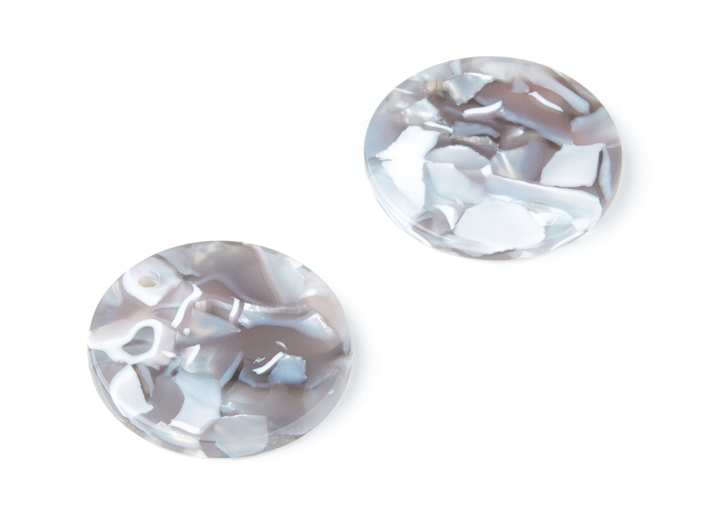 Acetate Round Charms - Coin Earrings and Pendant - Earring Findings - Jewelry Supplies - Color Code: A20 - 23.8x23.8mm - AC1076L - DOMEDBAZAAR